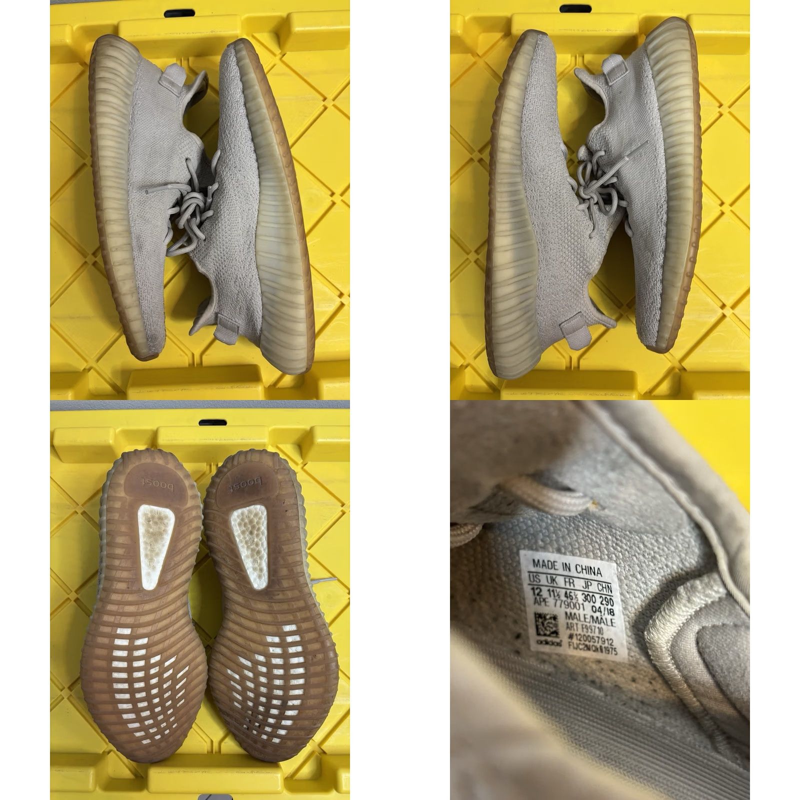 Adidas Adidas Yeezy Boost 350 V2 Sesame Sneaker Men 12 Gray Solid 2018 Boost Primeknit Low Top Crew Size US 12 / EU 45 - 8 Thumbnail
