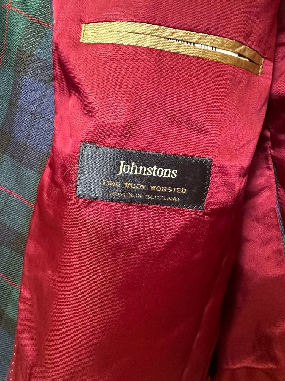 Johnstons Of Elgin Johnstons of Elgin Elson Wool Blazer Tartan Check Jacket Size 54R - 12 Thumbnail