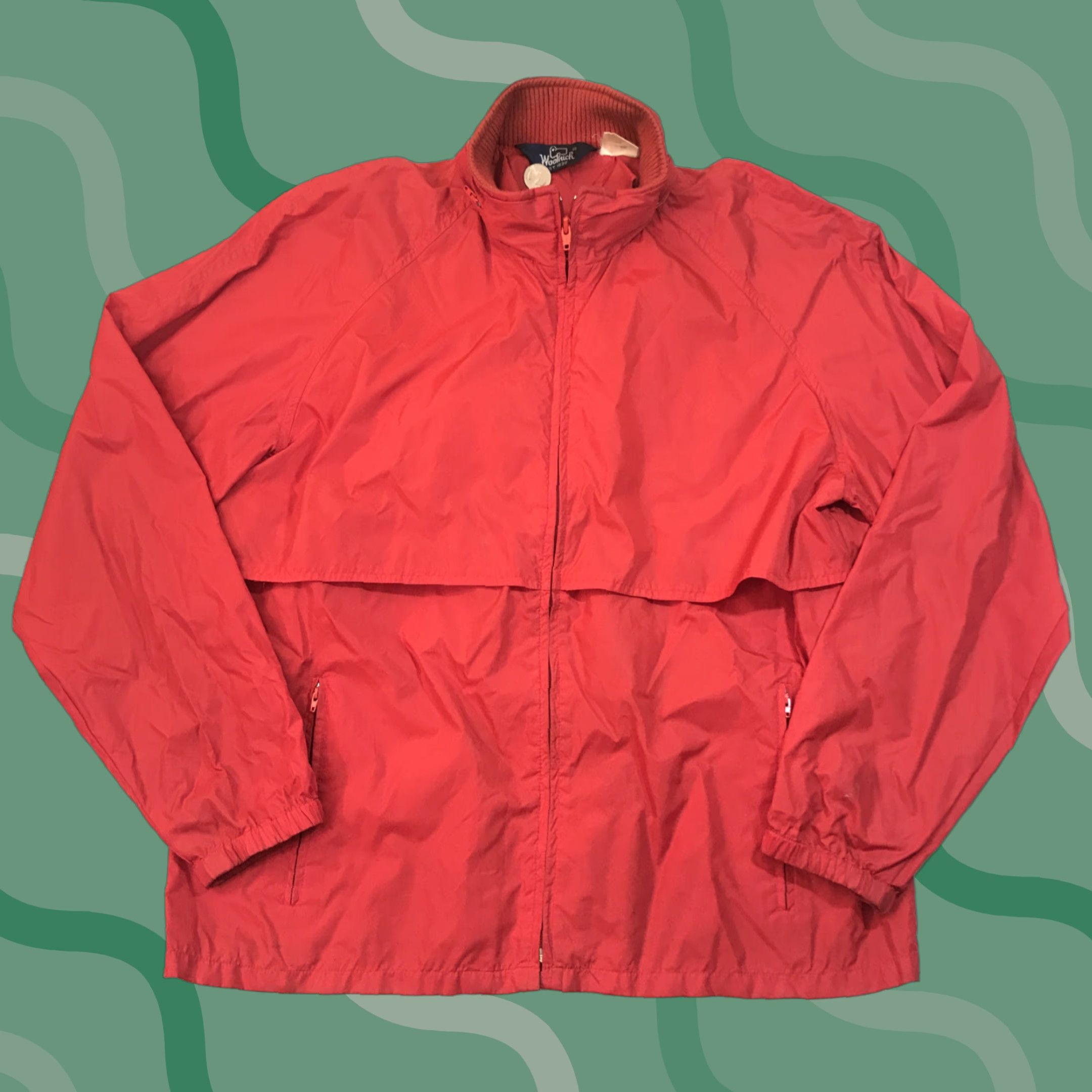 Vintage VINTAGE Woolrich Windbreaker Jacket Mens Red Full Zip Hooded Wind-Resistant Outdoor 80s 90s Casual Size M Size US M / EU 48-50 / 2 - 1 Thumbnail