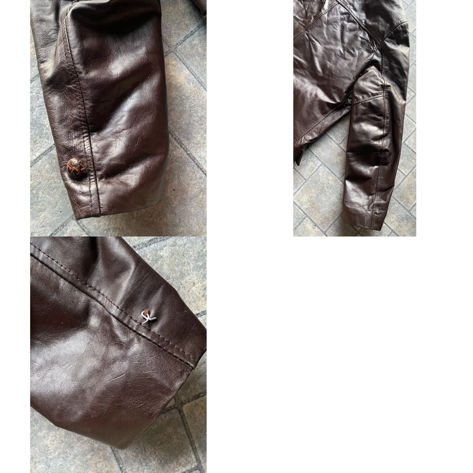 Vintage VINTAGE Cooper Leather Coat Men Coat 44 Regular Brown Lined Button Missing VTG USA Size US S / EU 44-46 / 1 - 11 Thumbnail