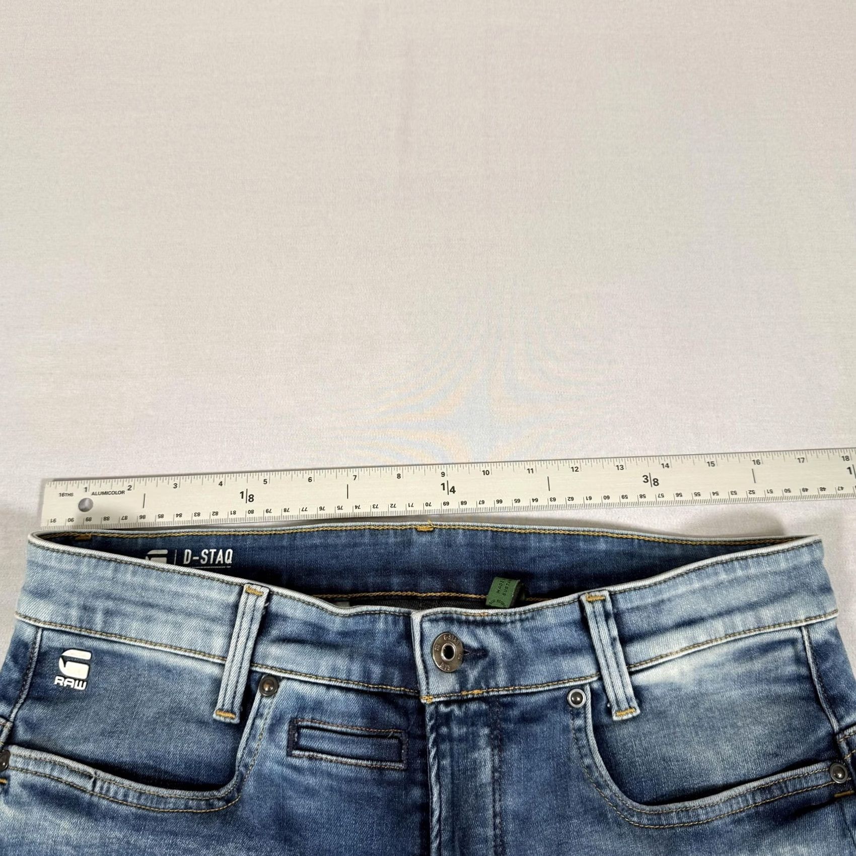 G-Star G-Star Jeans Mens 33x32 Blue D-Staq 3D Slim Denim Pants Skinny Stretch Casual Tapered 3D Size US 33 - 7 Thumbnail