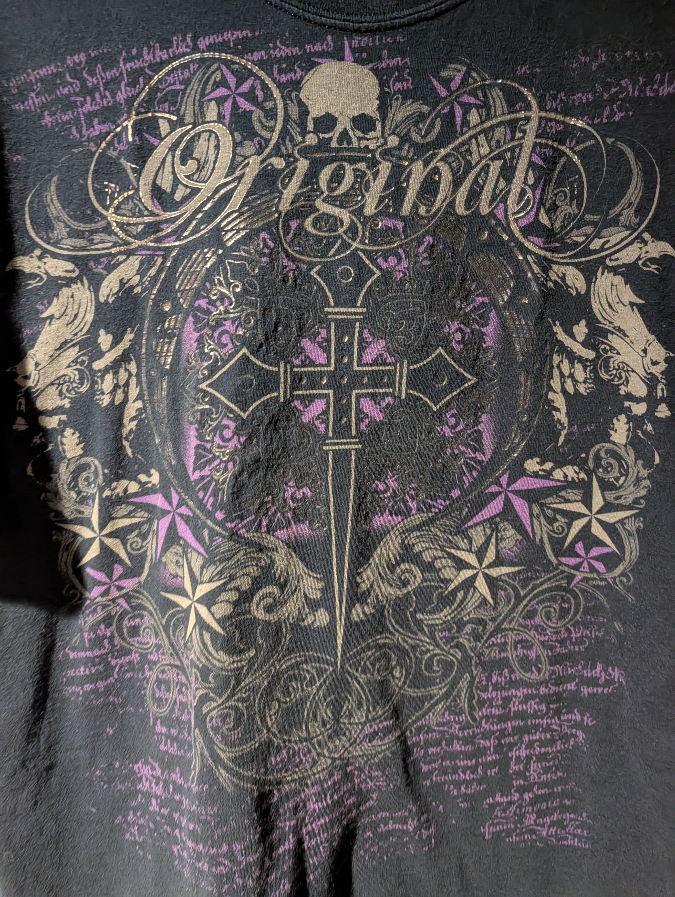 Arts & Science GWP SPORT T-Shirt Cross Skull Gothic Biker Graphic Tee Size US XL / EU 56 / 4 - 2 Thumbnail