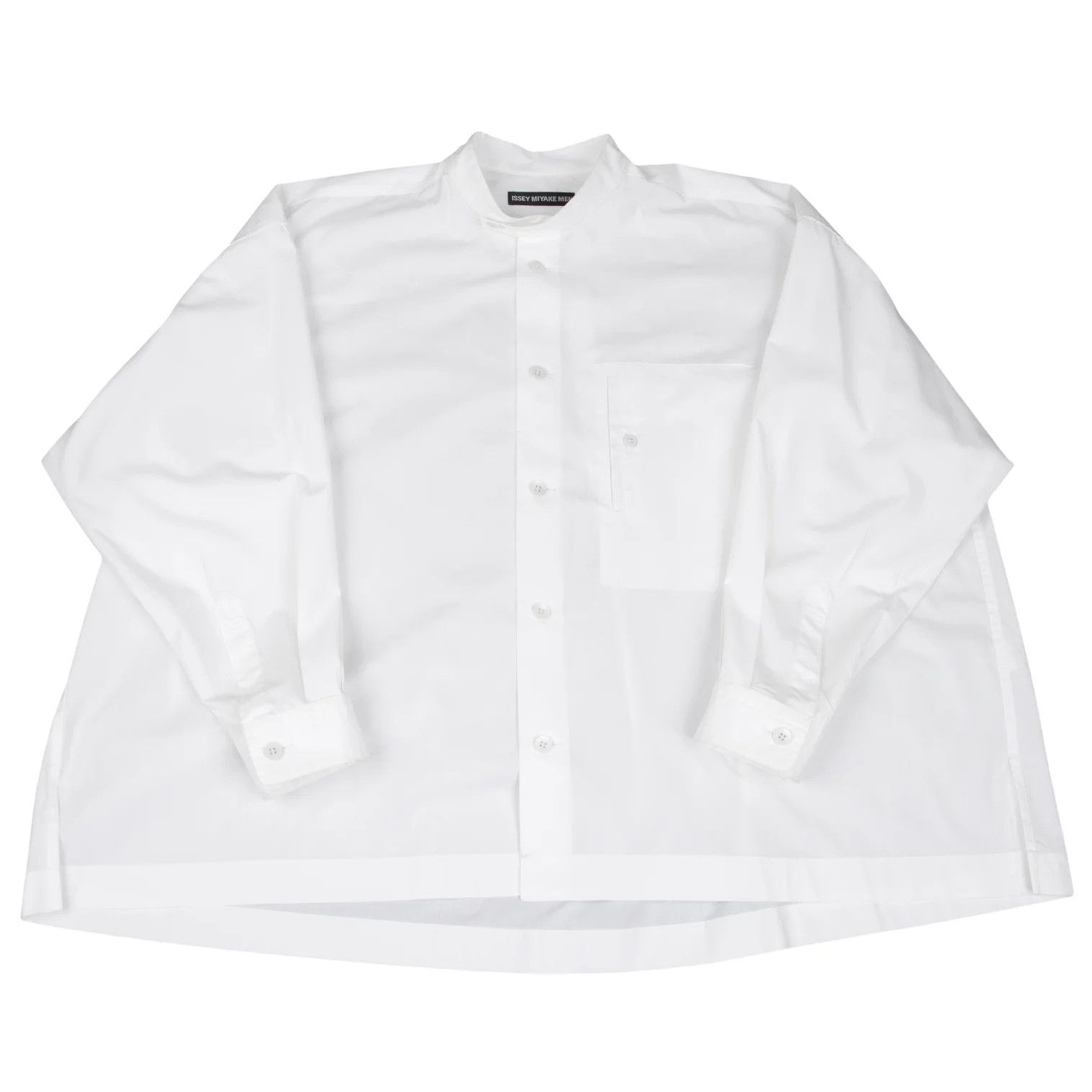 Issey Miyake Oversized Mao Collar Shirt in White Size US S / EU 44-46 / 1 - 1 Thumbnail