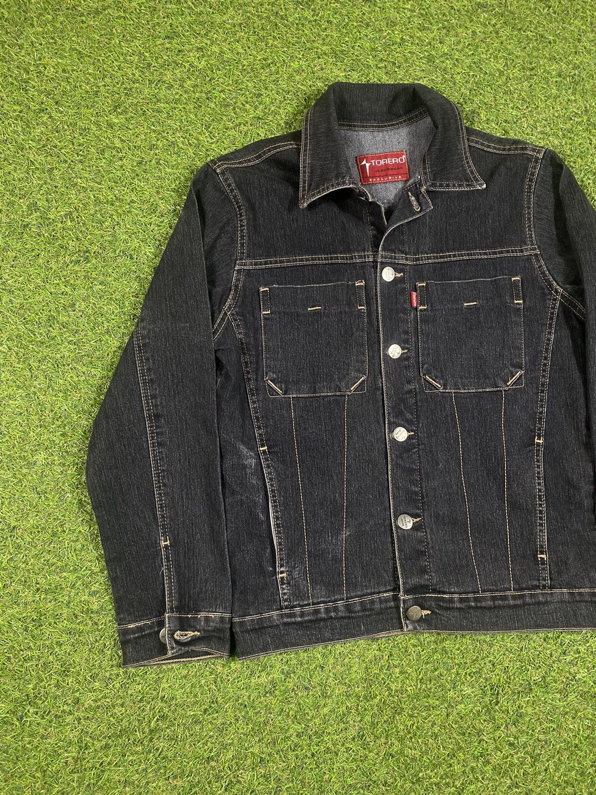 Japanese Brand Vintage 90s Japanese Jeans jacket denim streetwear style Size US S / EU 44-46 / 1 - 2 Thumbnail