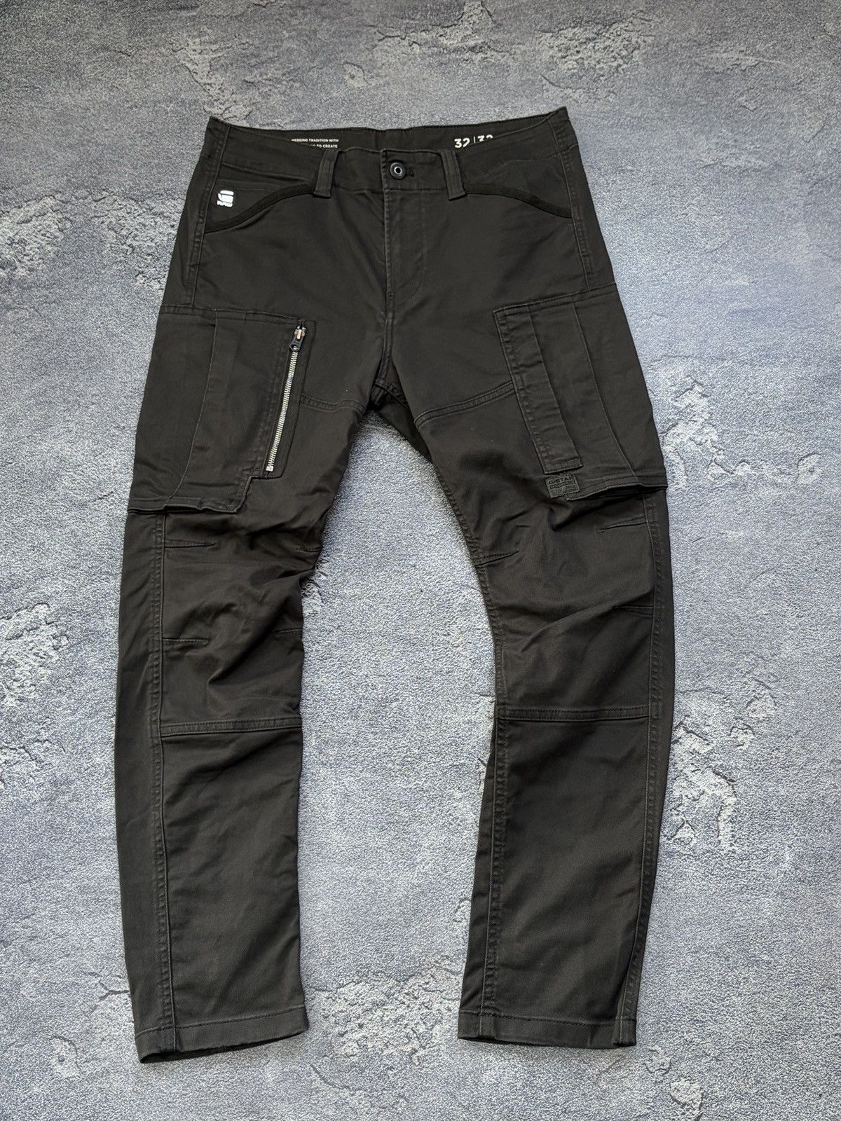 G-Star G-Star RAW Flight Cargo 3D Skinny Pants 32/32 Black Tactical Size US 32 / EU 48 - 3 Thumbnail
