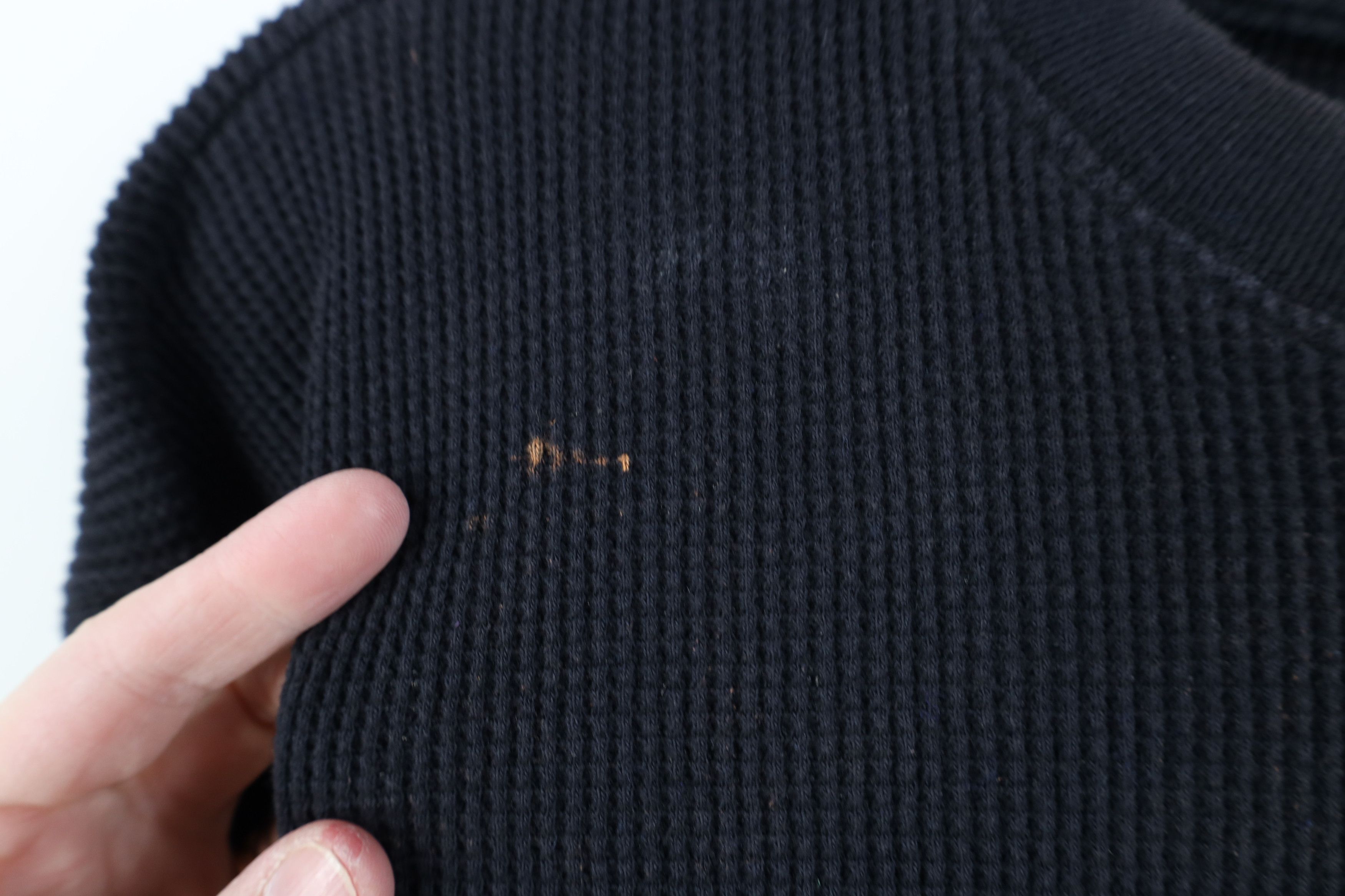 Vintage Vintage 90s Y2K Streetwear Thermal Waffle Knit T-Shirt Black Size US M / EU 48-50 / 2 - 4 Thumbnail