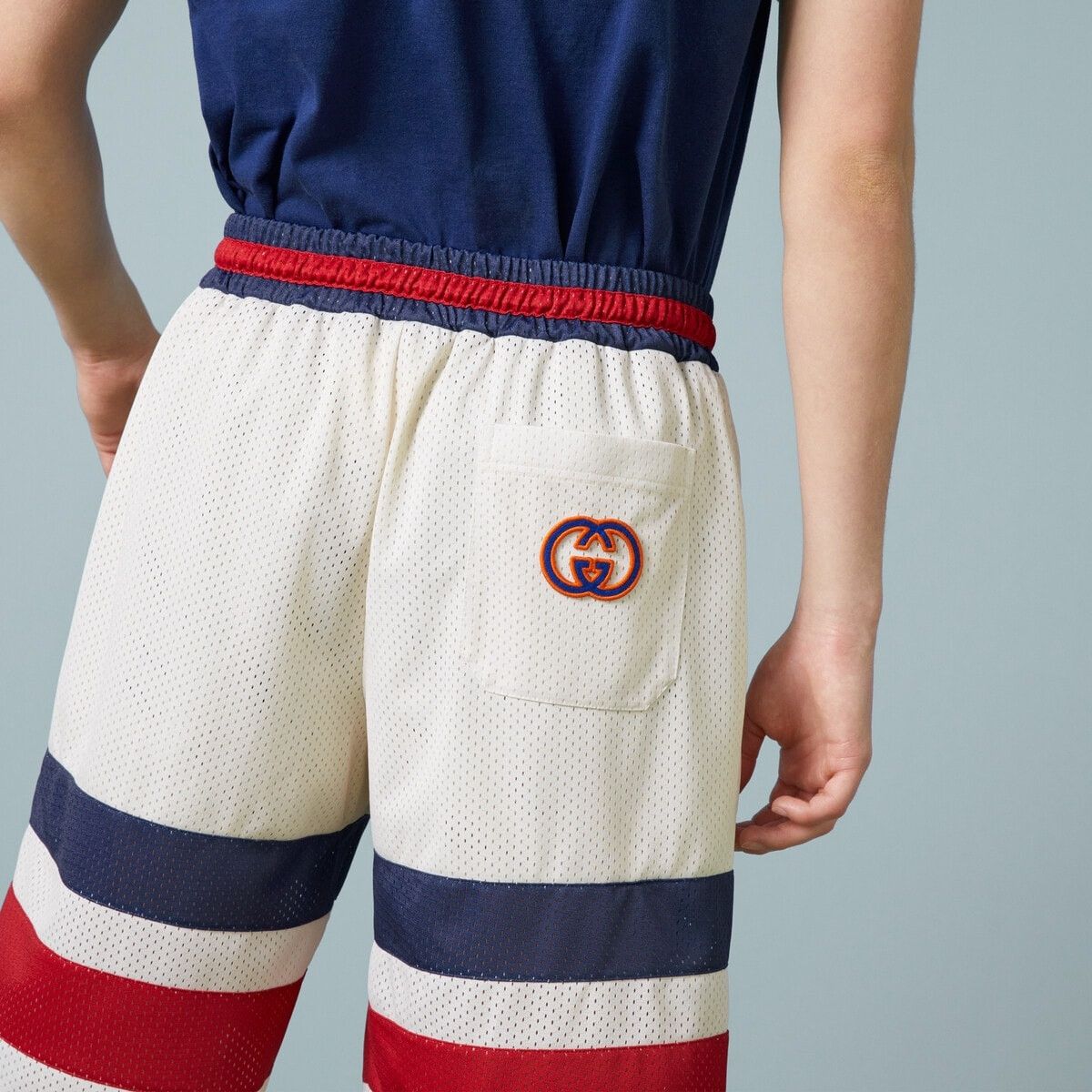 Gucci o1s1wg110125 Mesh Fabric Shorts in Multicolor Size US 28 / EU 44 - 3 Thumbnail