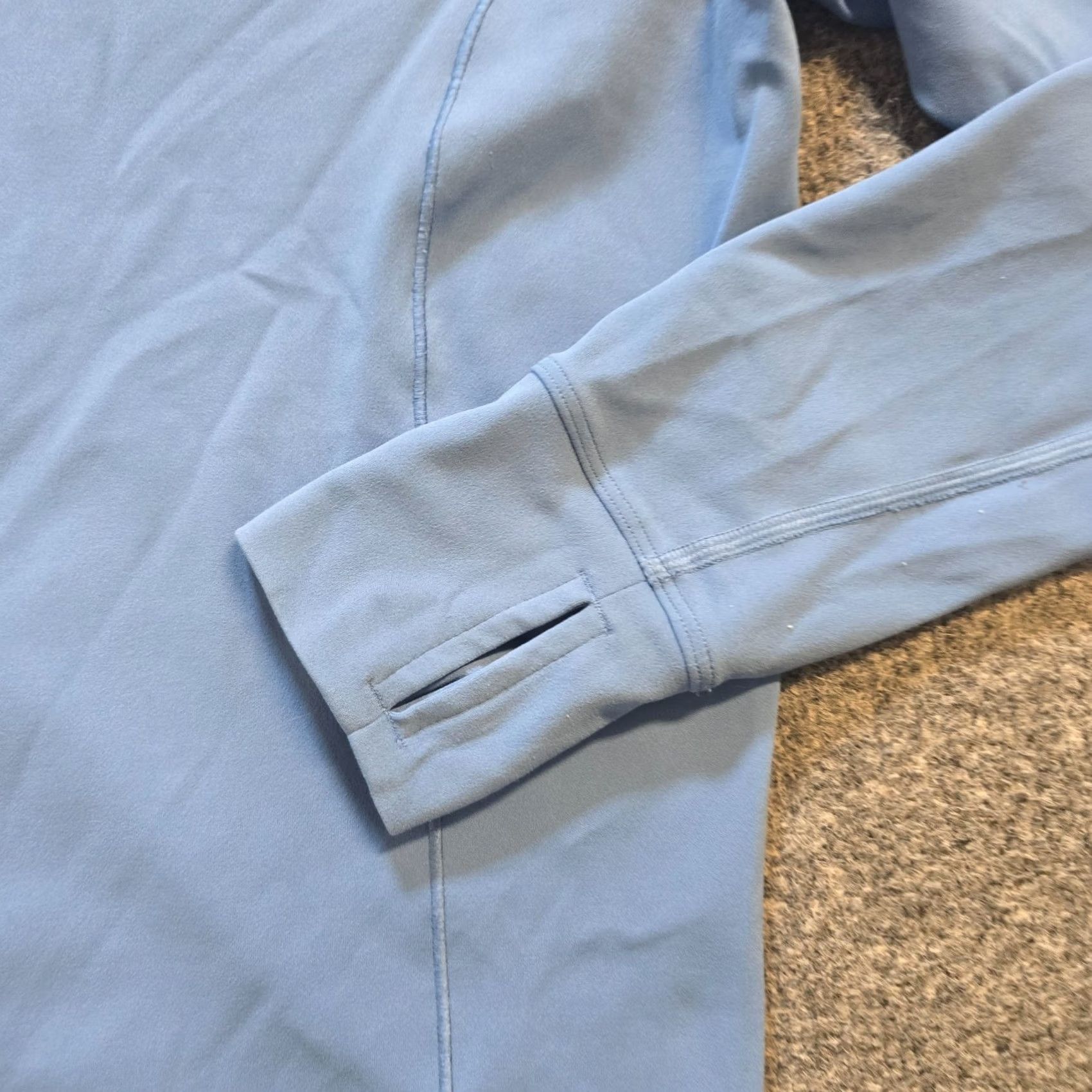 Vintage YPB Top Women Size M Blue Long Sleeve Cropped Stretch Performance Athletic T-Shirt Undergarment Casual Shirt Cropped Athletic Fit Womens Size M / US 6-8 / IT 42-44 - 5 Thumbnail