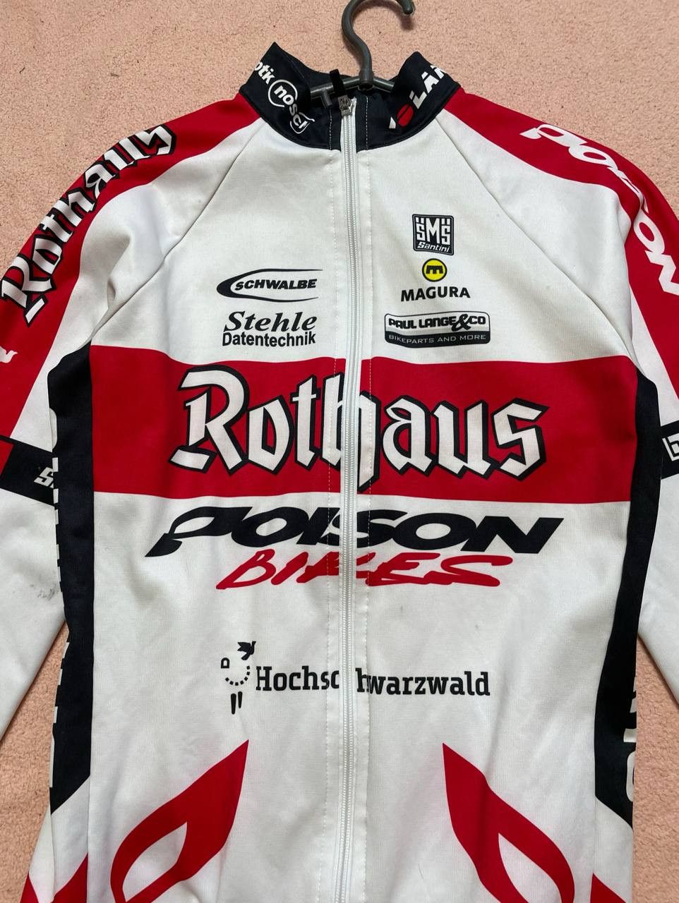 Vintage jacket white Y2K Santini big logo print vintage sportwear Size US L / EU 52-54 / 3 - 8 Thumbnail