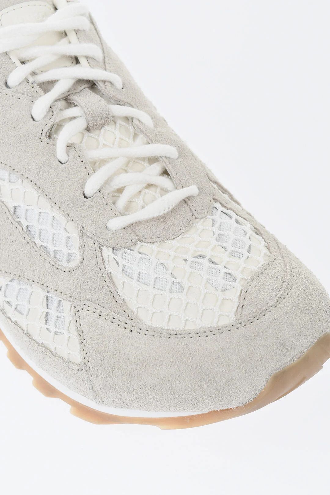 Bottega Veneta og1mm0426 Suede Low-Top Sneakers in Beige Size US 9 / EU 42 - 2 Thumbnail