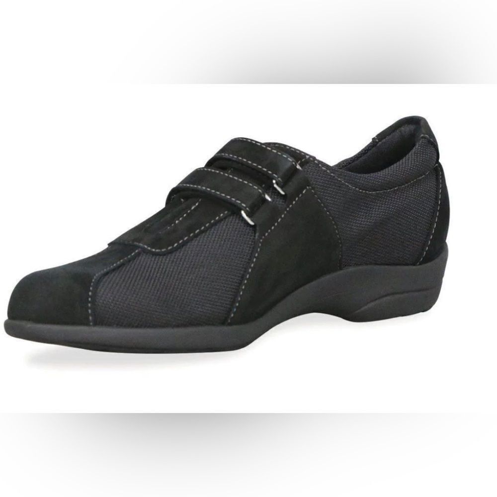 MONROW Munro Joliet black fabric/suede strap sneakers. Shock absor Size US 9 / IT 39 - 3 Thumbnail