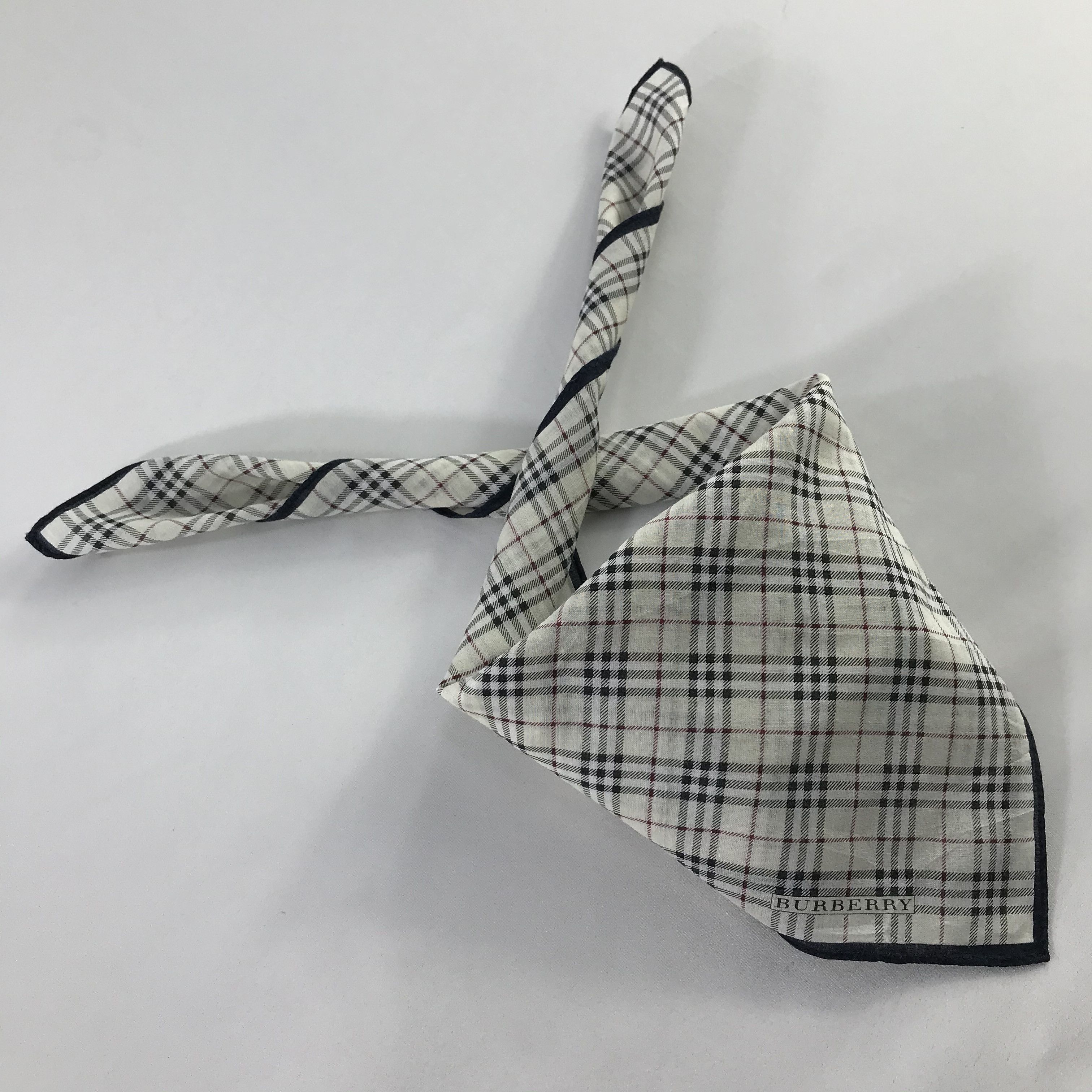 Burberry × Vintage Burberry Bandana / Handkerchief / Neckerchief - S573 Size ONE SIZE - 4 Thumbnail