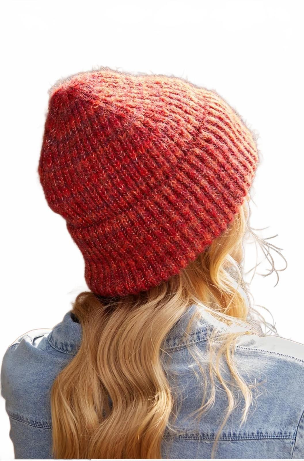 Hat Club Red Knit Beanie Hat - Warm Winter Essential Size ONE SIZE - 1 Thumbnail