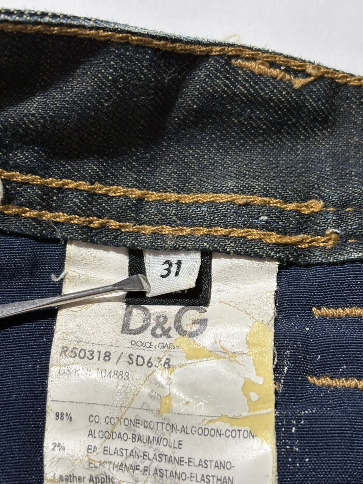 Dolce & Gabbana 00’s DOLCE & GABBANA MUD WASH DENIM JEANS Size US 33 - 12 Thumbnail