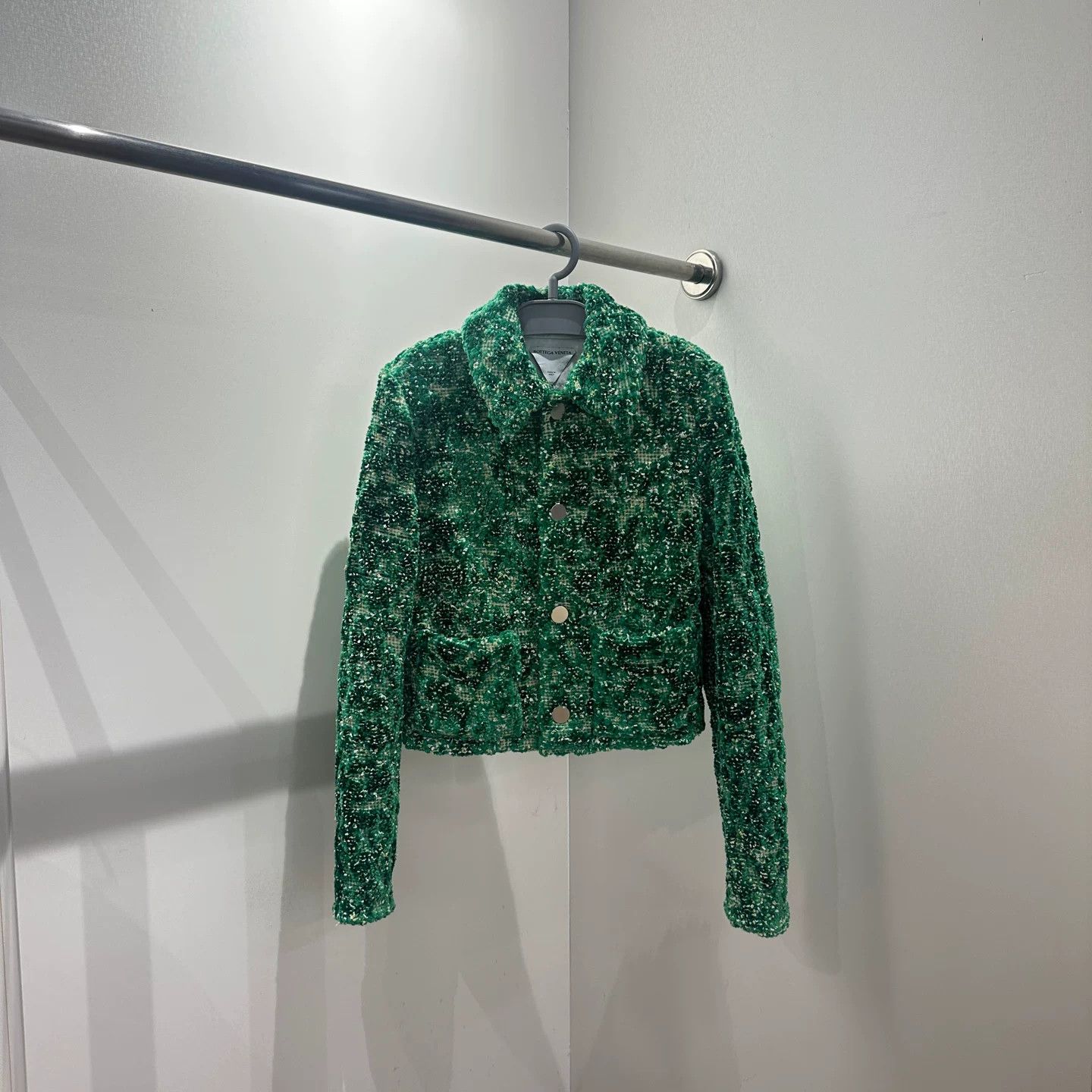 Bottega Veneta Bottega Veneta Velvet Green Jacket it_40 Women Size S / US 4 / IT 40 - 1 Thumbnail