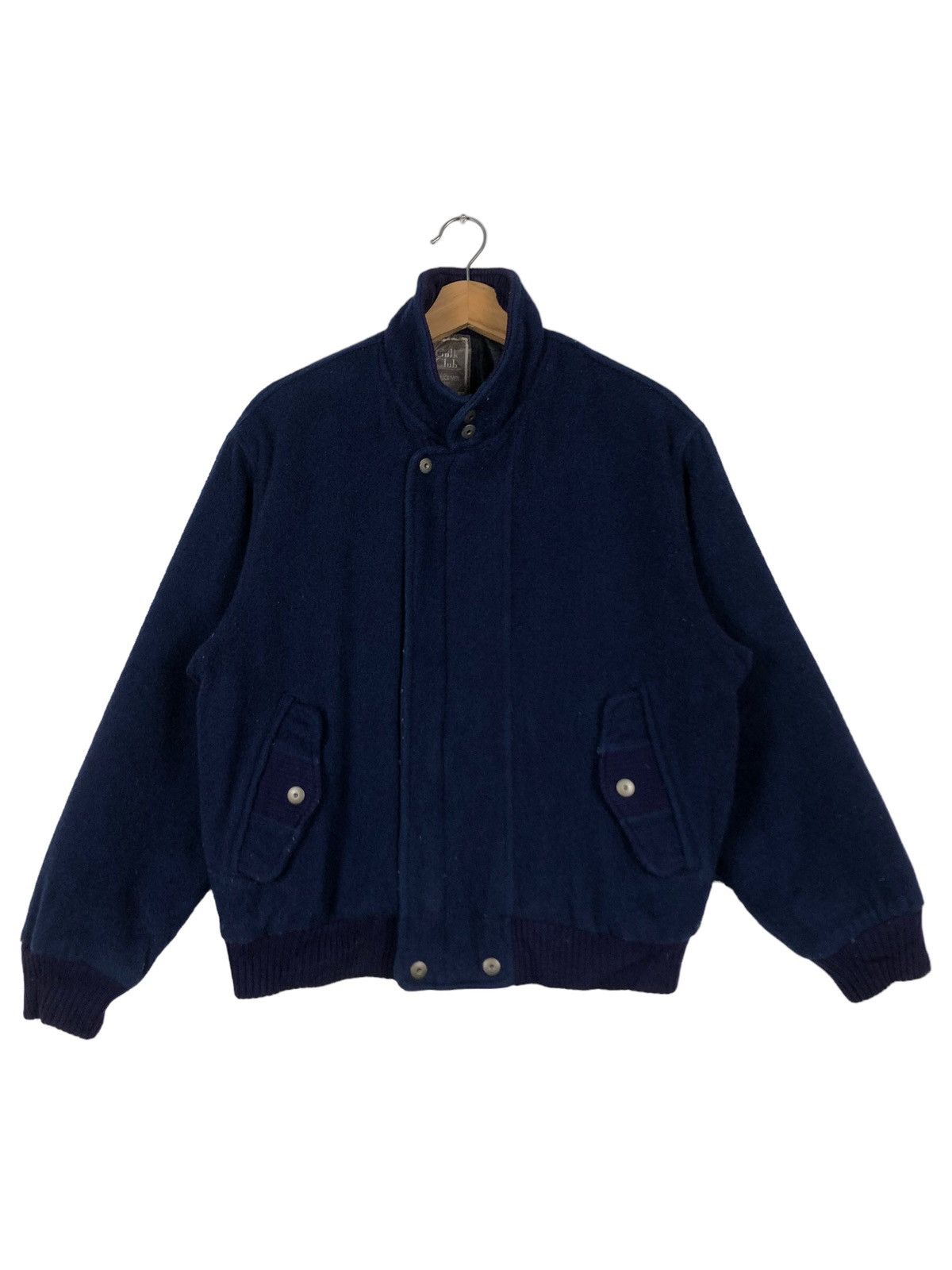 🔥Gulk Club Wool Bomber Jacket Herringbone Fly Double Breast