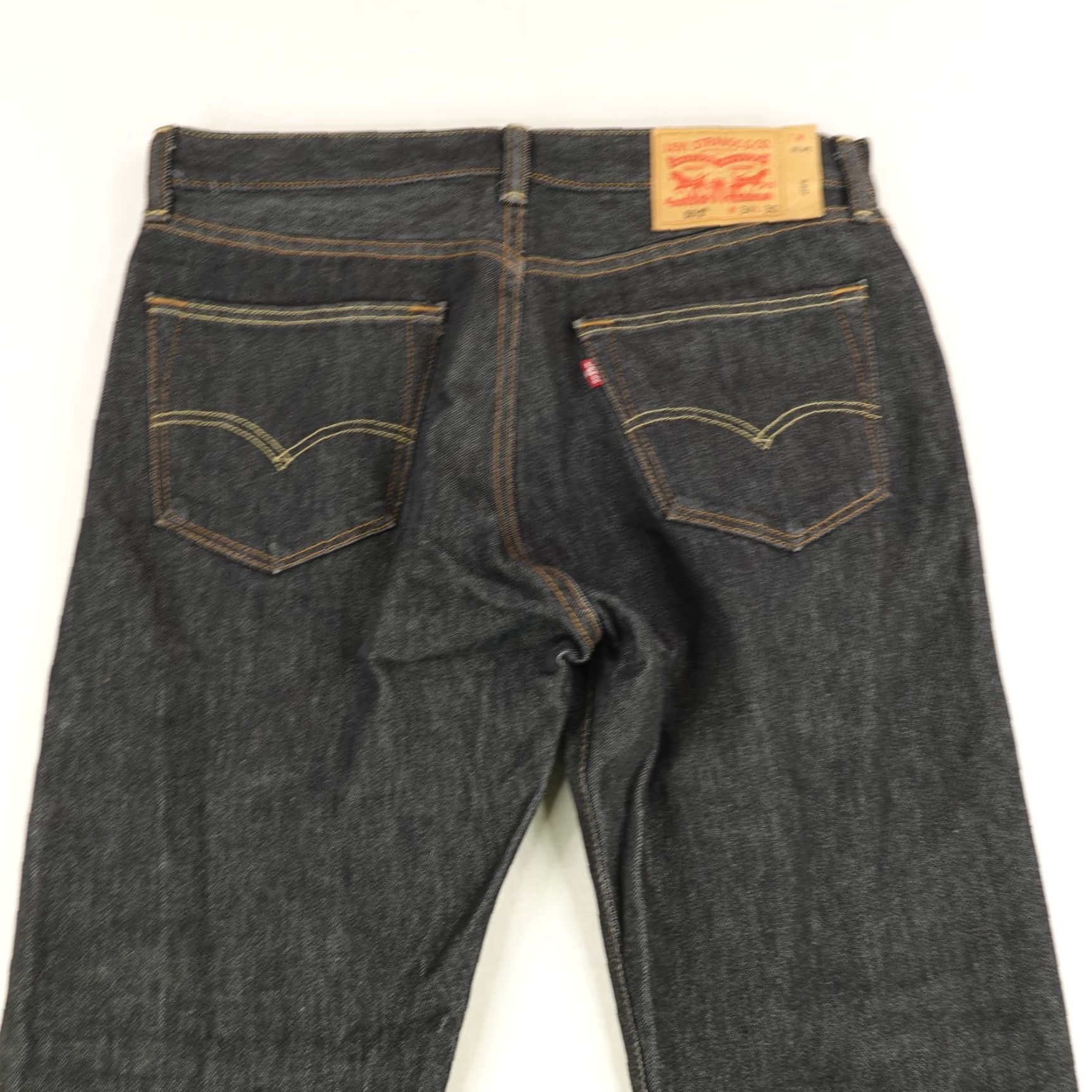 Levi's VINTAGE Levi's Jeans Mens 34x30 Cotton Denim 501 Straight Dark Wash Button Fly Black Classic Size US 35 - 6 Thumbnail