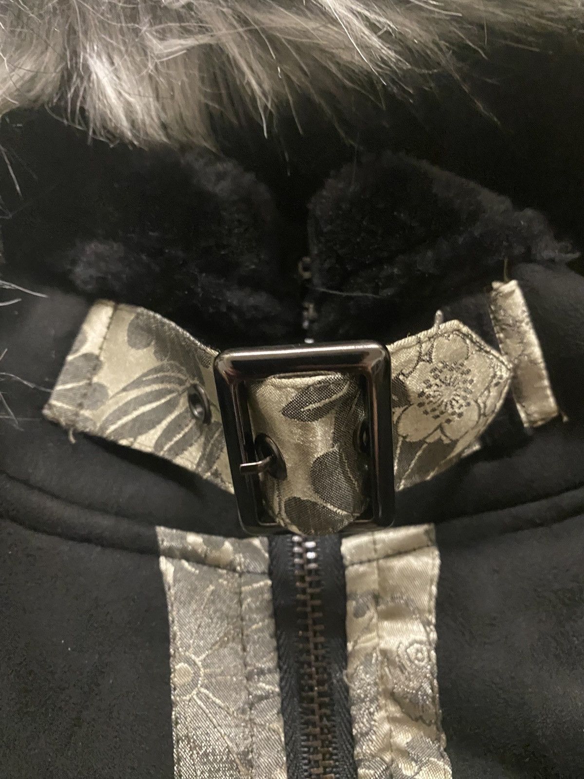Japanese Brand Miyabi Musubi - Fur Hood Japanese Print Jacket Size US M / EU 48-50 / 2 - 7 Thumbnail