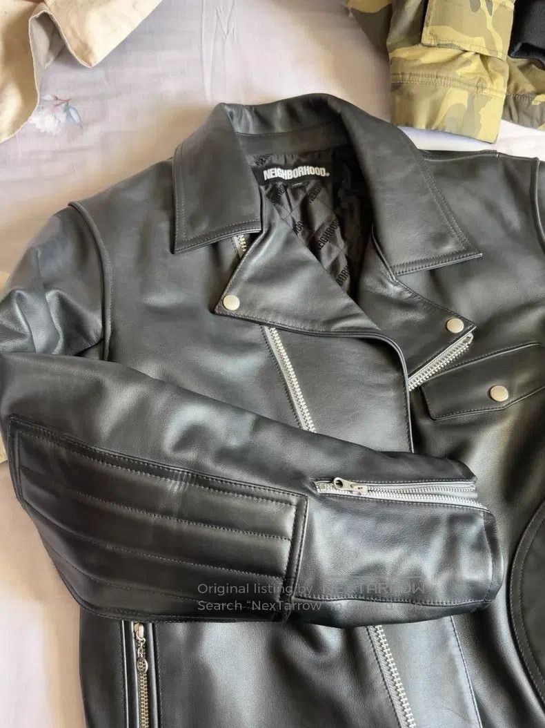 Neighborhood Neighborhood Cowhide Motorcycle Jacket Size US L / EU 52-54 / 3 - 6 Thumbnail