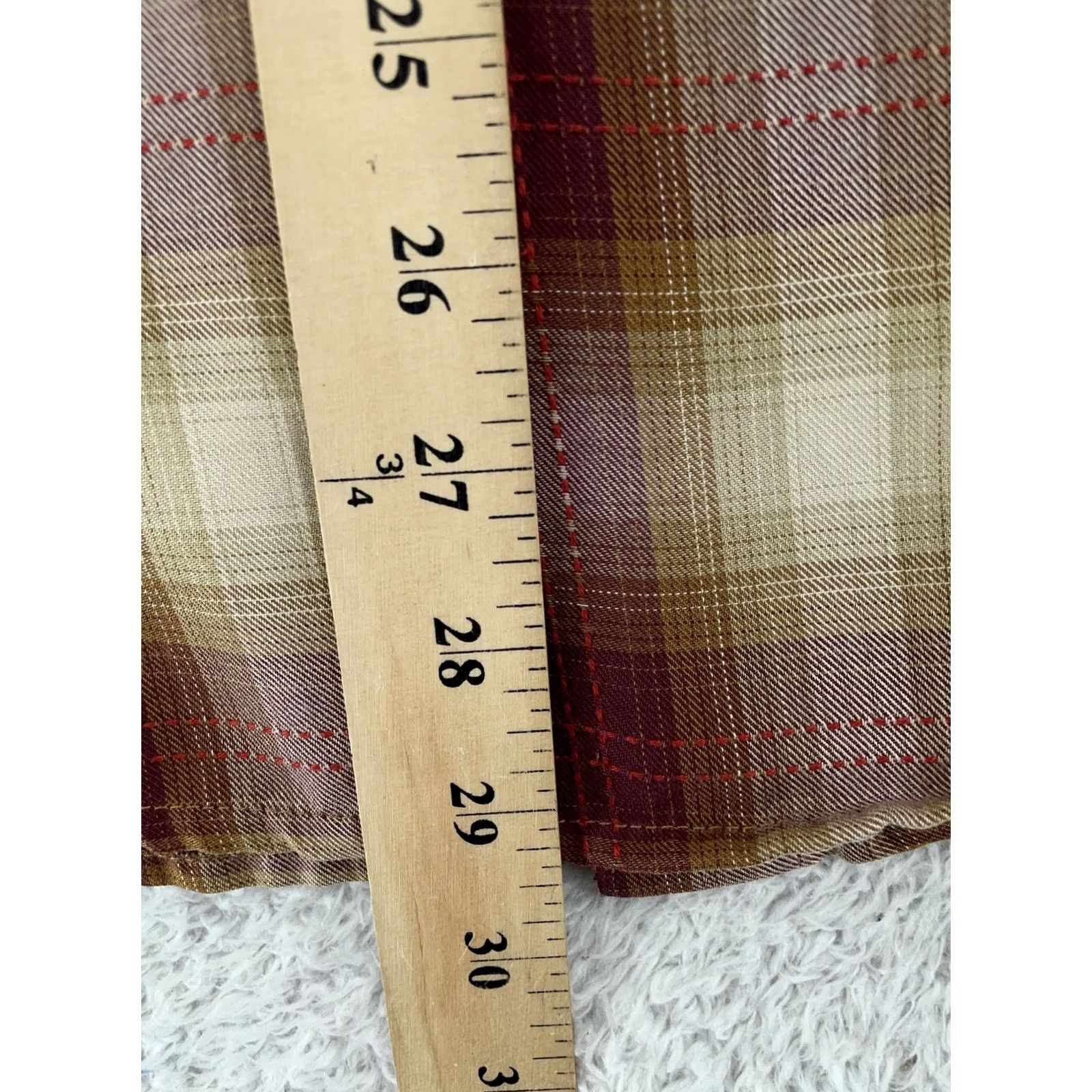 ExOfficio ExOfficio Shirt Mens M Brown Red Plaid Long Sleeve Collared Button Up Size US M / EU 48-50 / 2 - 6 Thumbnail