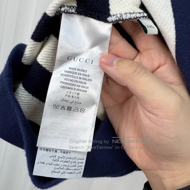 Gucci Gucci Striped embroidered letter gold button sweatshirt Size XXS / US 00 / IT 34 - 7 Thumbnail