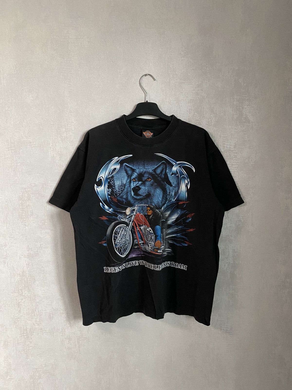 Harley Davidson × Vintage 🔥 VINTAGE 90’S 3D EMBLEM HARLEY DAVIDSON ROCK EAGLE TEE Size US L / EU 52-54 / 3 - 1 Thumbnail