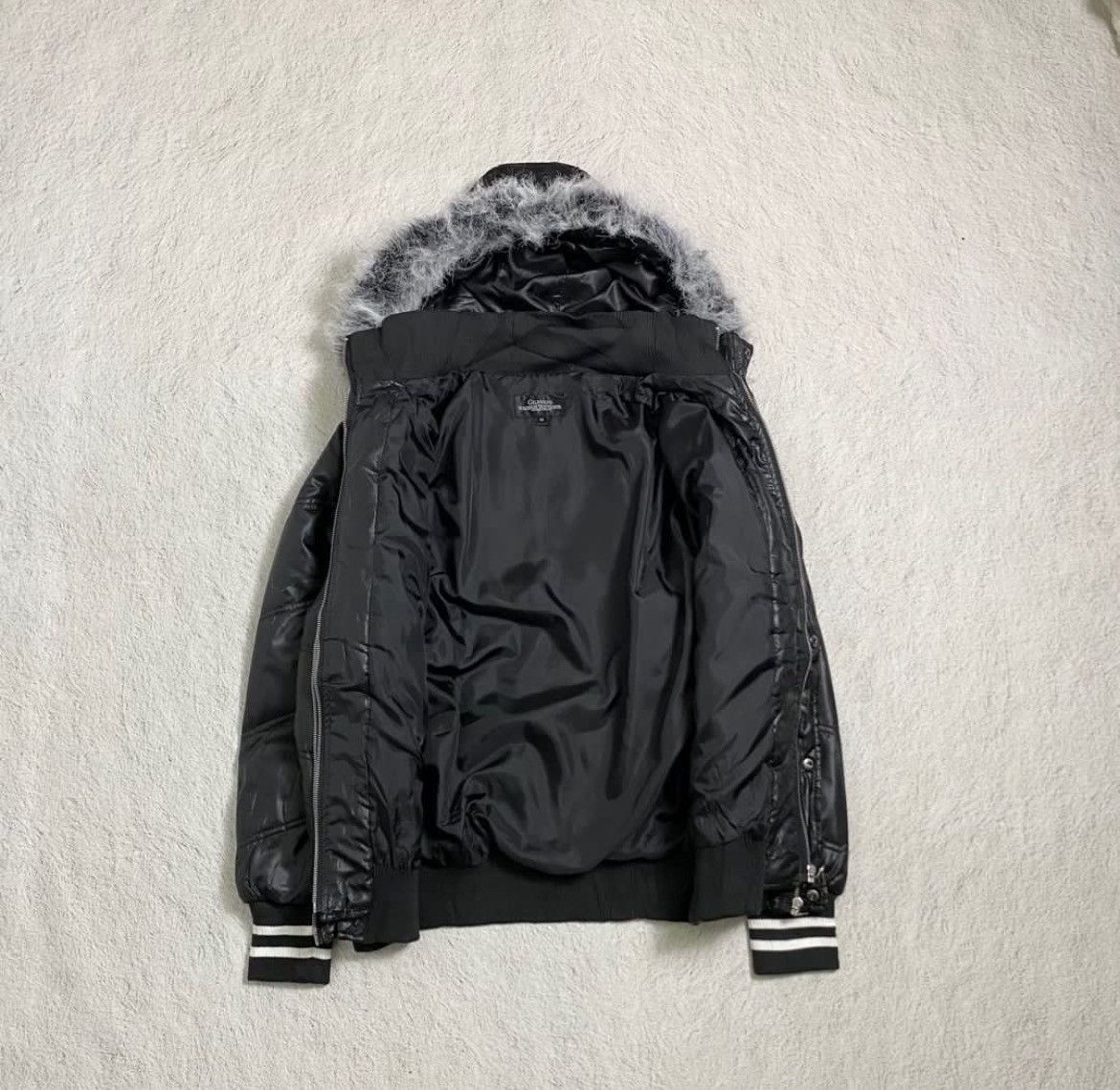 Japanese Brand 2000s Japanese arcive Fur Puffer Jacket Gilevan Black Gothic Size US M / EU 48-50 / 2 - 7 Thumbnail