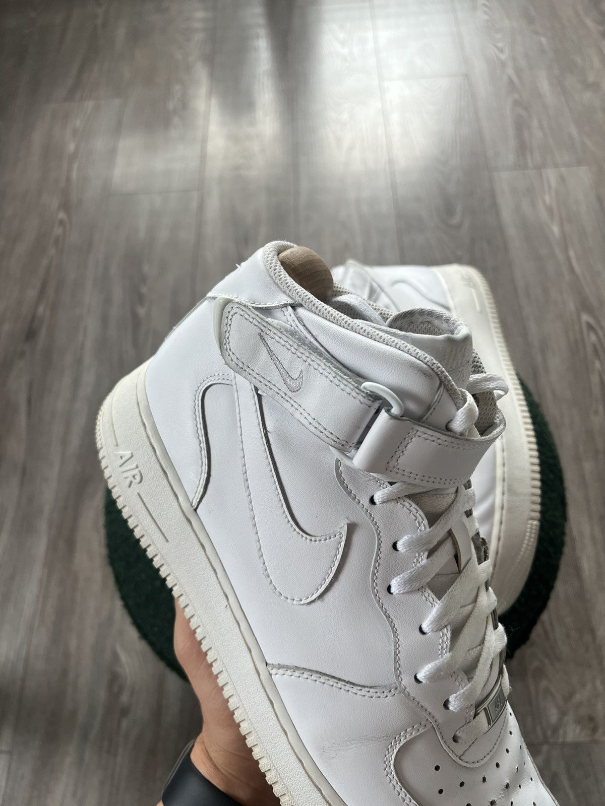 Nike × Other ‼️Nike Air Force High 1 Knit Logo Regular AvantGarde Sneakers Size US 12 / EU 45 - 11 Thumbnail