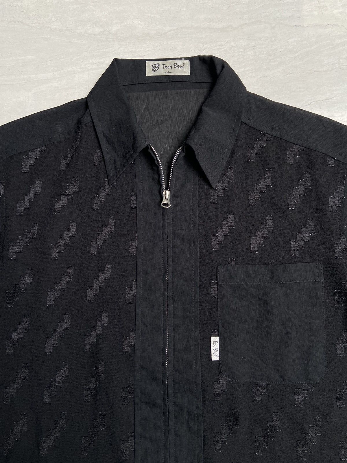 Designer × Japanese Brand TROY BROS Black Zip Shirt Size US M / EU 48-50 / 2 - 3 Thumbnail