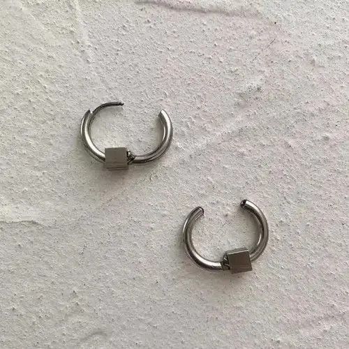 Other silver vintage cube ring earrings Size ONE SIZE - 3 Thumbnail