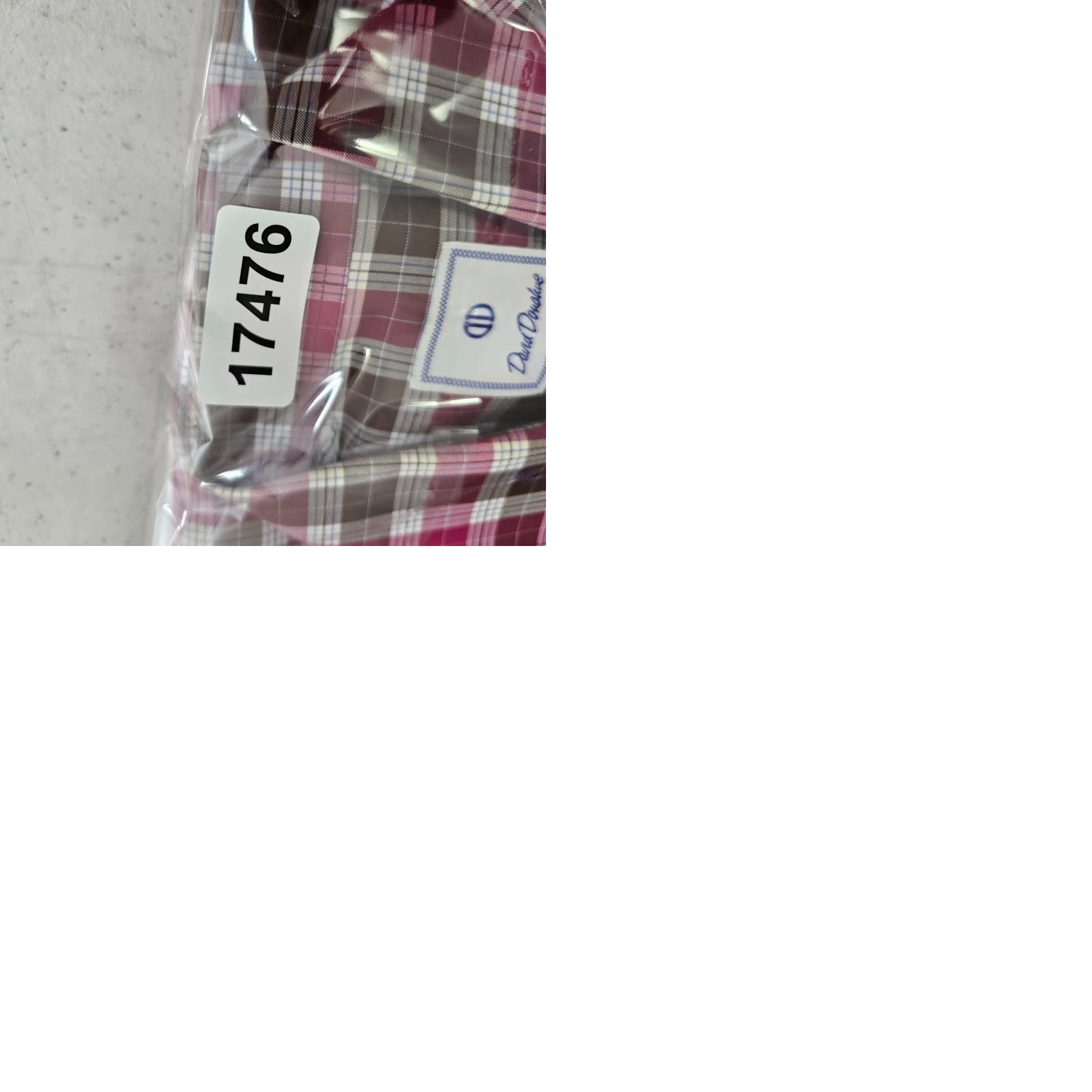 David Donahue David Donahue Dress Shirt Mens Large Brown Pink Check Woven Cotton Long Sleeve Size 42R - 9 Thumbnail