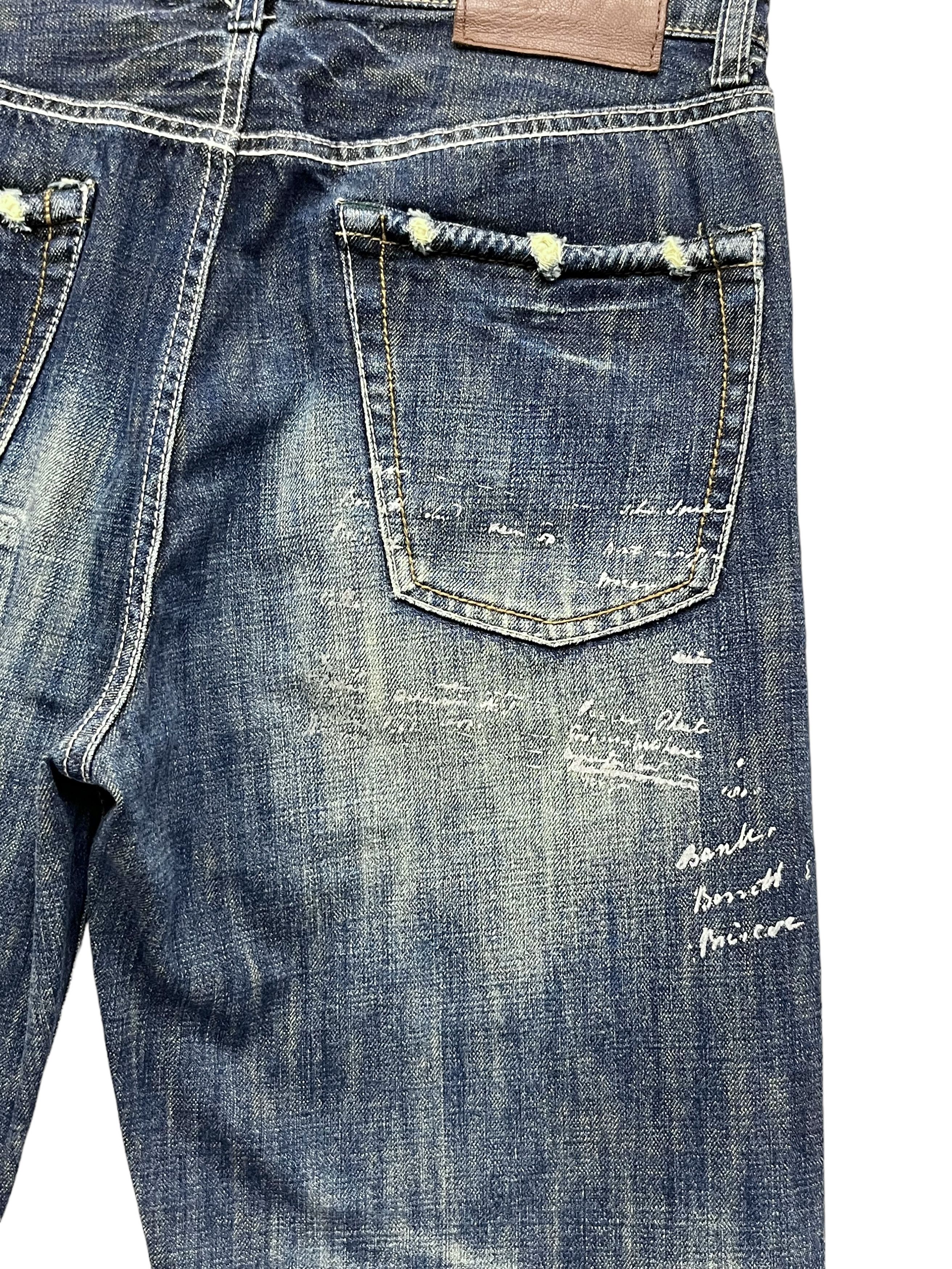 Global Work 🔥GRUNGE KurtCobain Inspired Boro Patchwork Undercover Style Size US 31 - 15 Thumbnail