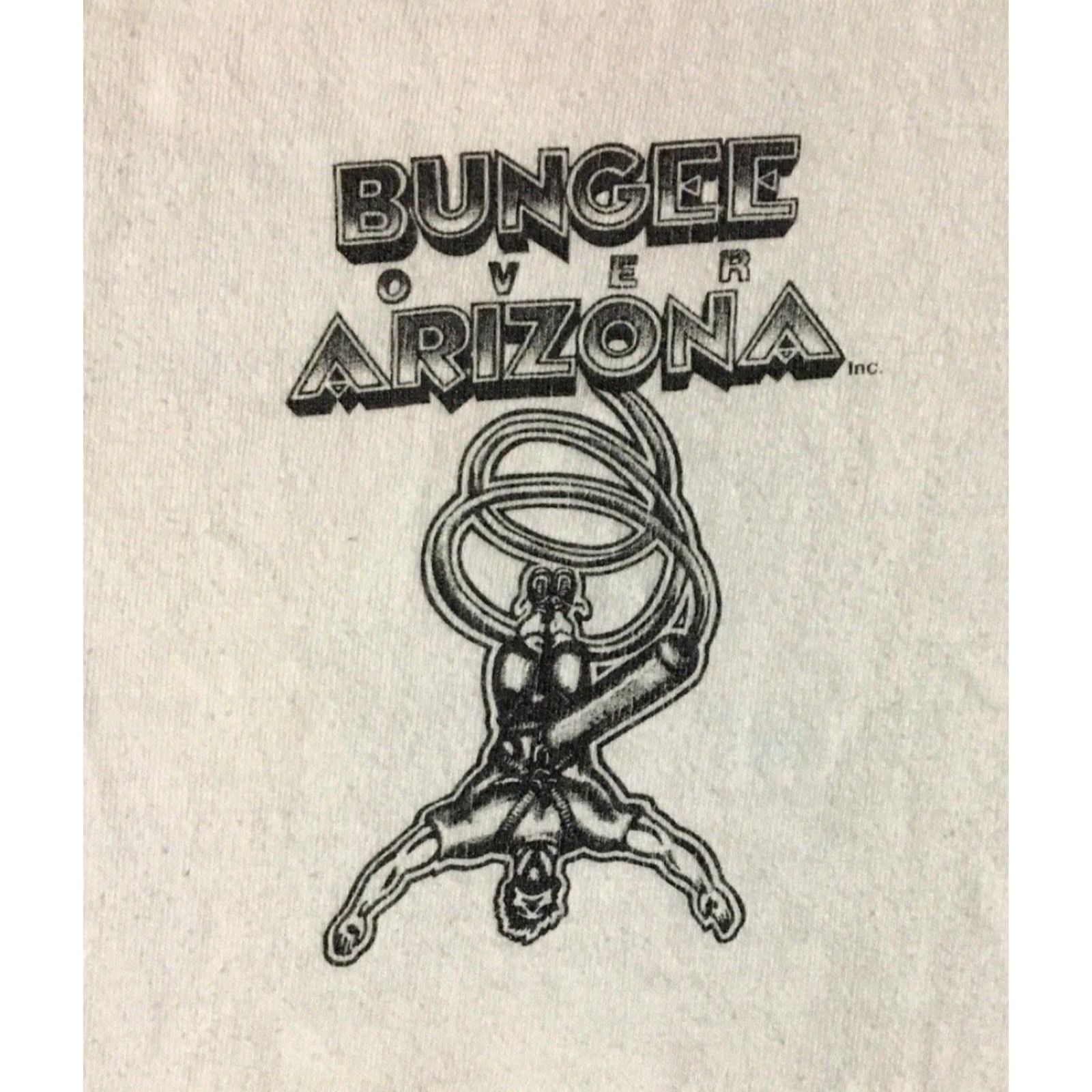 Vintage VINTAGE Bungee Jump Over Arizona Distressed Shirt M White 90s Grunge Surf Skate USA Men Tshirt Size US M / EU 48-50 / 2 - 4 Thumbnail