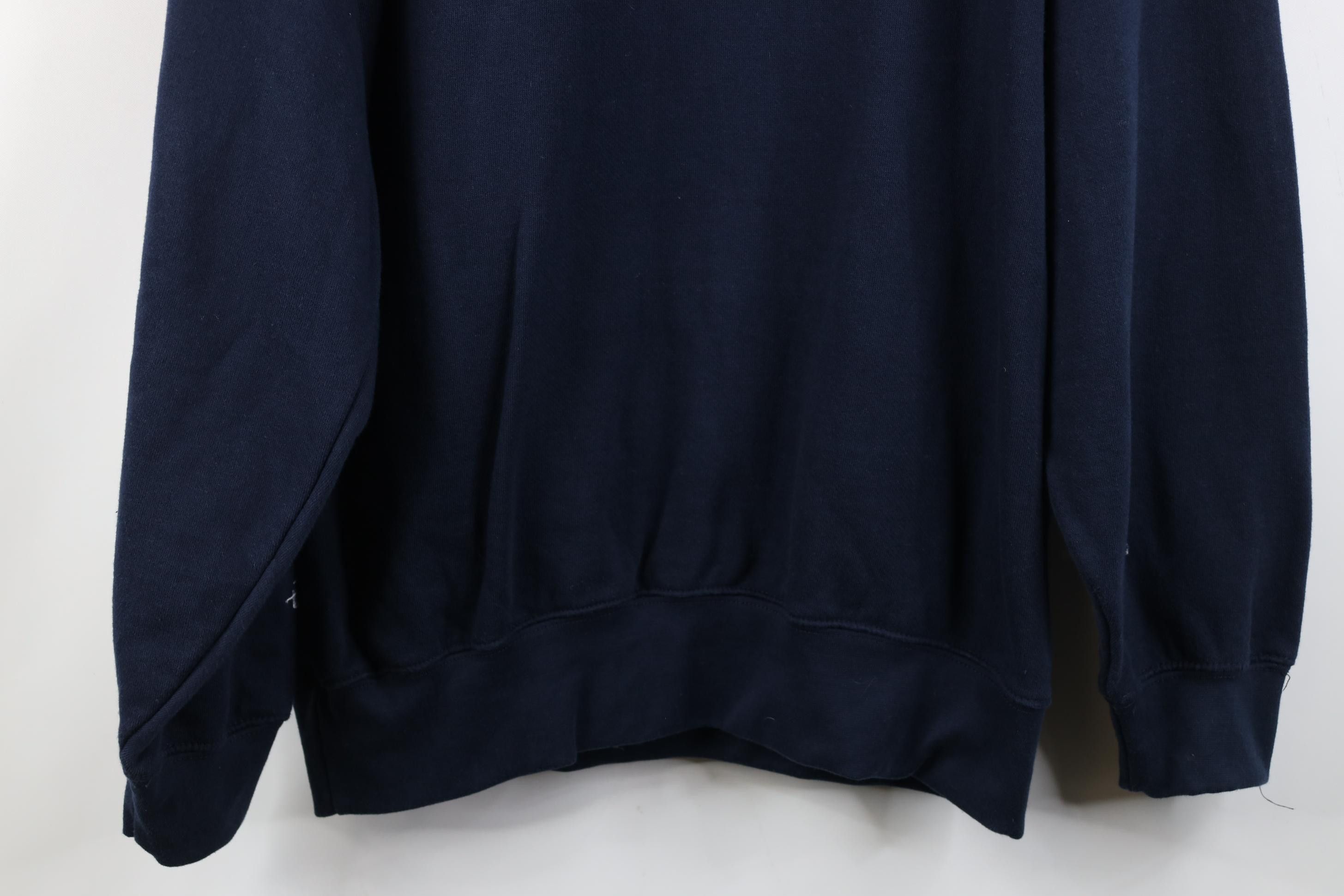 Vintage Vintage 90s Y2K Baseball Hoodie Sweatshirt Striped Blue Size US L / EU 52-54 / 3 - 12 Thumbnail