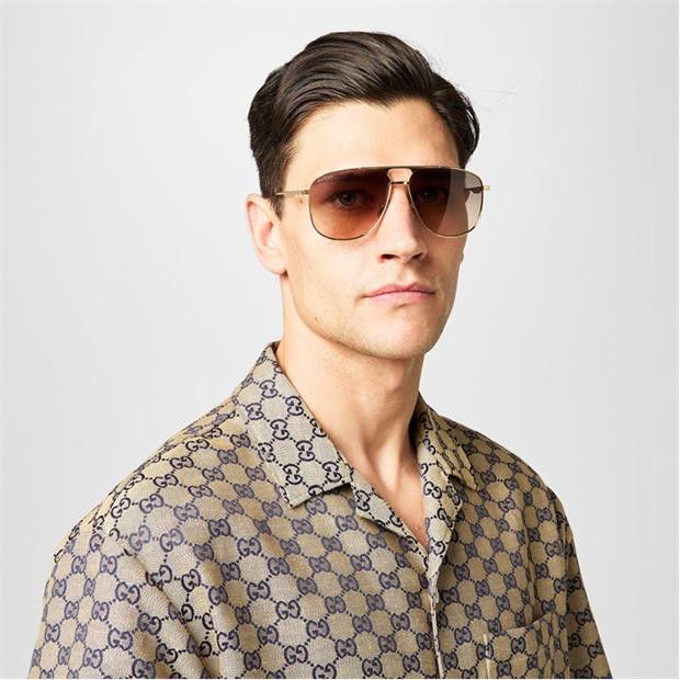 Gucci GUCCI Men'S Aviator Sunglasses Size ONE SIZE - 2 Thumbnail