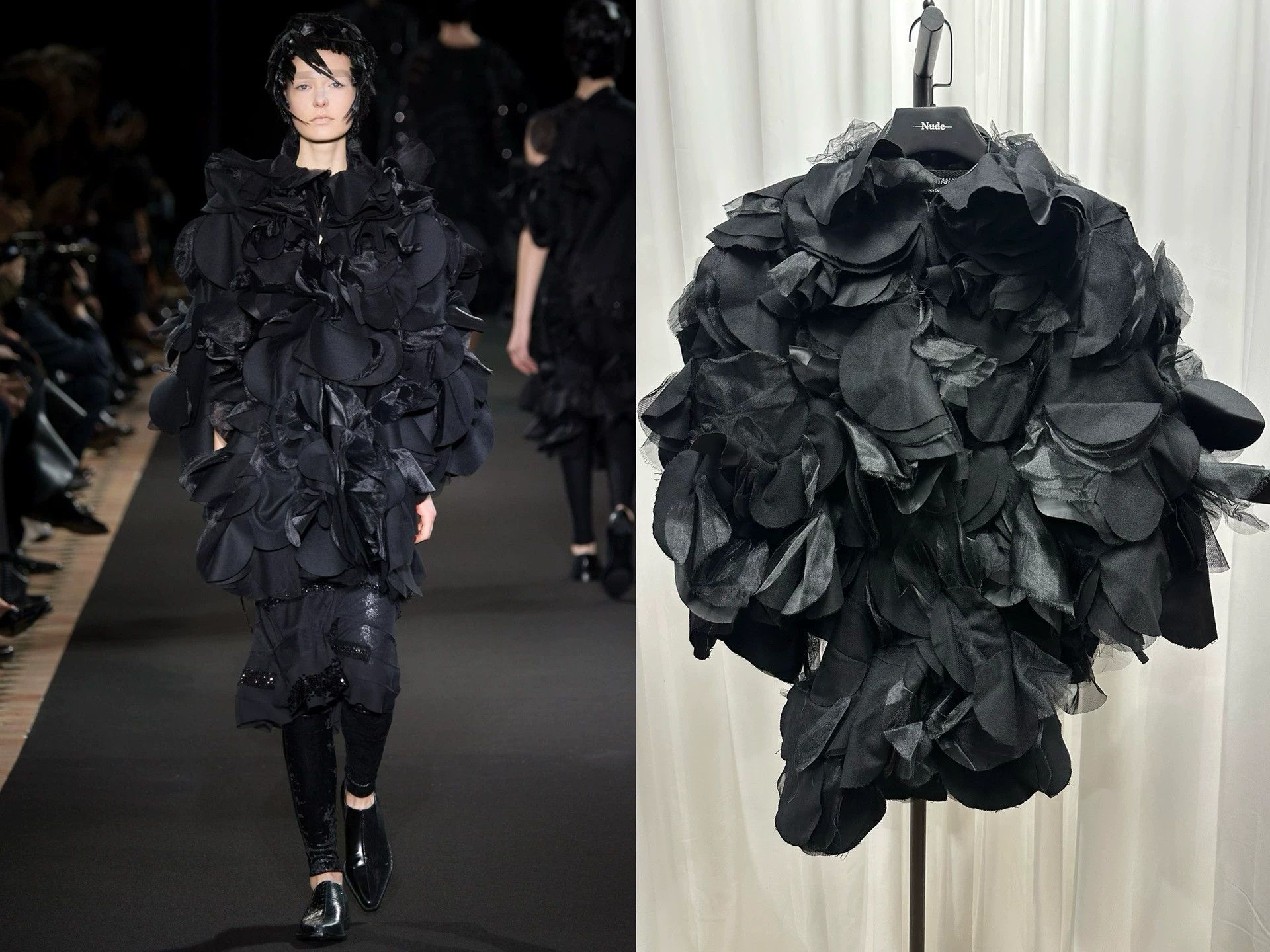 Junya Watanabe Junya Watanabe 14aw Runway Irreg Cape XS Multi-Mat Heavy Size XS / US 0-2 / IT 36-38 - 1 Thumbnail