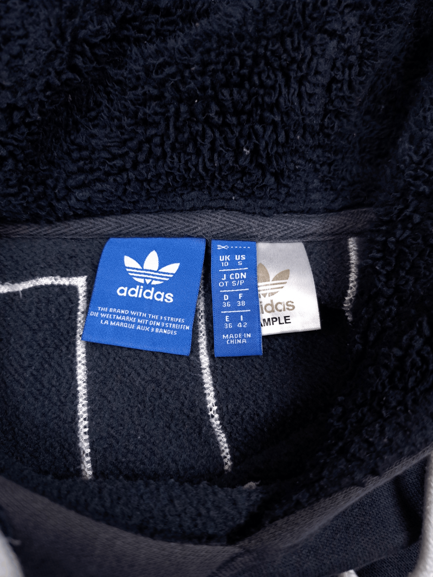 Adidas × Vintage 💎 Vintage Adidas Sample Big Spell out Logo Navy Hoodie Size US M / EU 48-50 / 2 - 10 Thumbnail