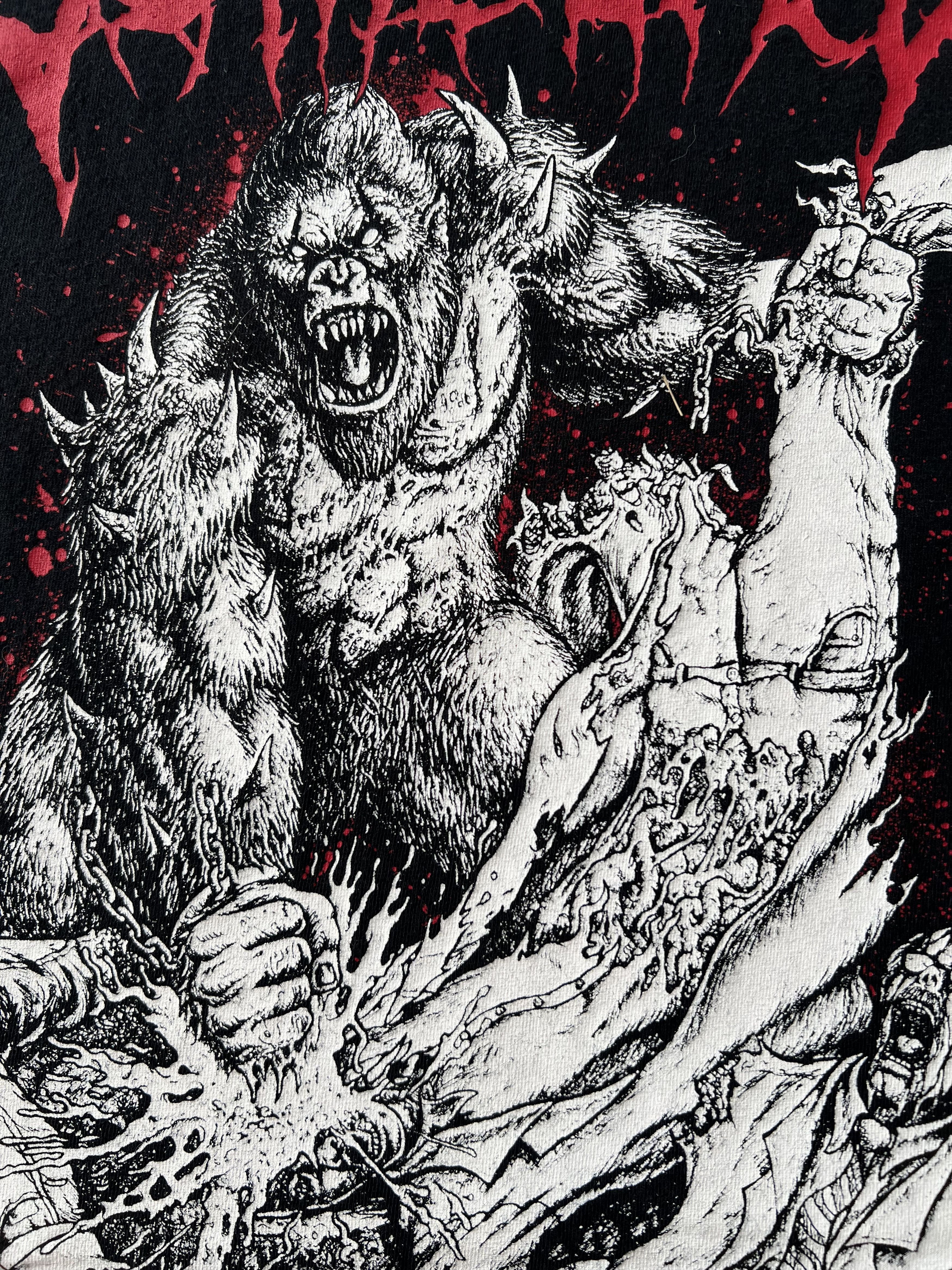 Band Tees Vintage 2000s Cumbeast Brutal Death Metal Band T-shirt Size US M / EU 48-50 / 2 - 5 Thumbnail