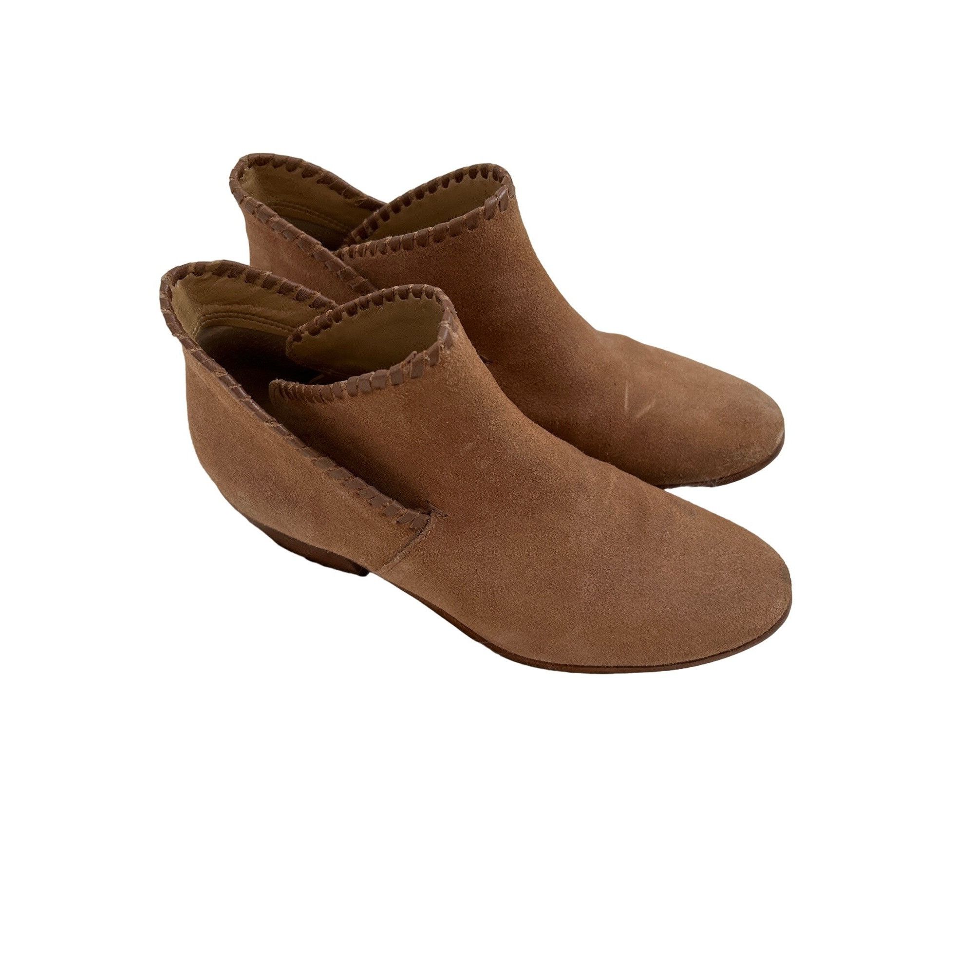 Jack Rogers Jack Rogers Camel Suede Ankle Booties Size US 7.5 / IT 37.5 - 2 Thumbnail