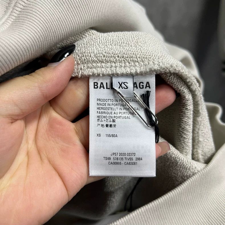 Balenciaga Balenciaga Grey monogrammed logo printed hooded long sleeve Size US XS / EU 42 / 0 - 3 Thumbnail