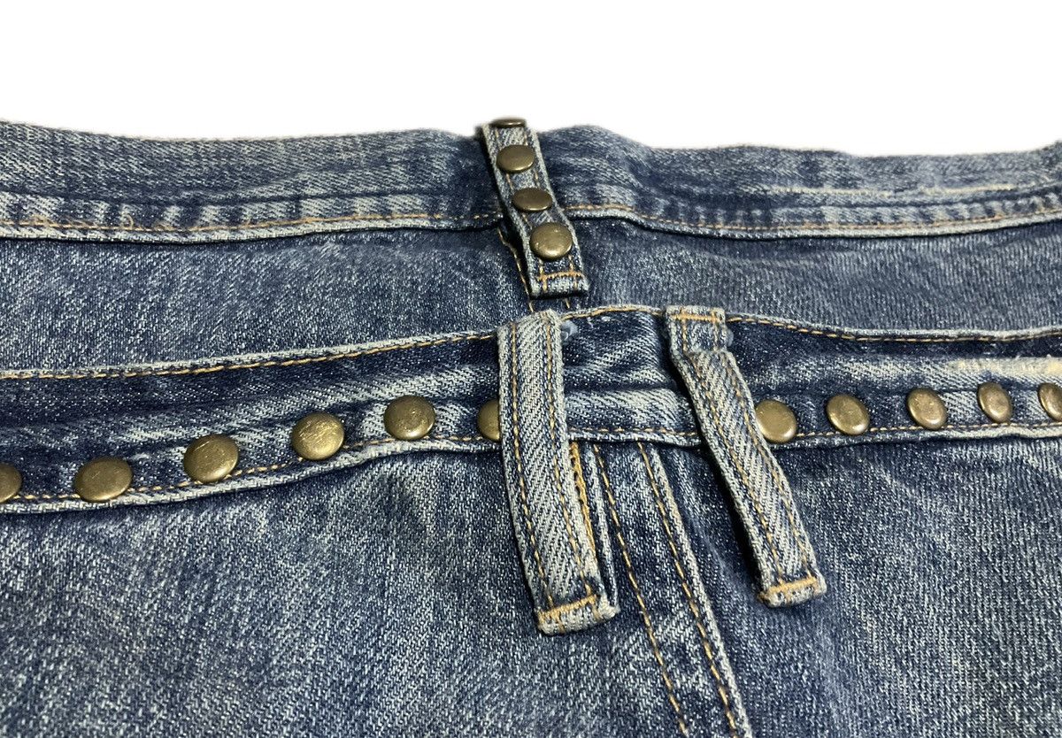 If Six Was Nine Midas Double Waist Lace Up Flared Denim Patchwork Size US 32 / EU 48 - 12 Thumbnail