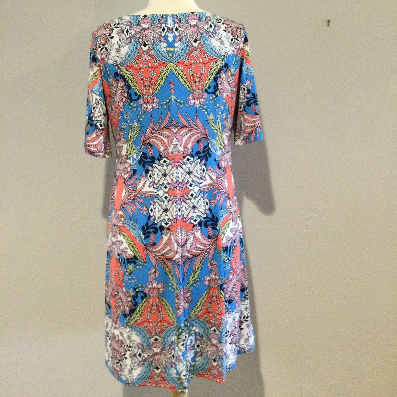 Other Leslie Fay Multicolor Lined Floral Print Midi Dress Size 8 Size M / US 6-8 / IT 42-44 - 8 Thumbnail