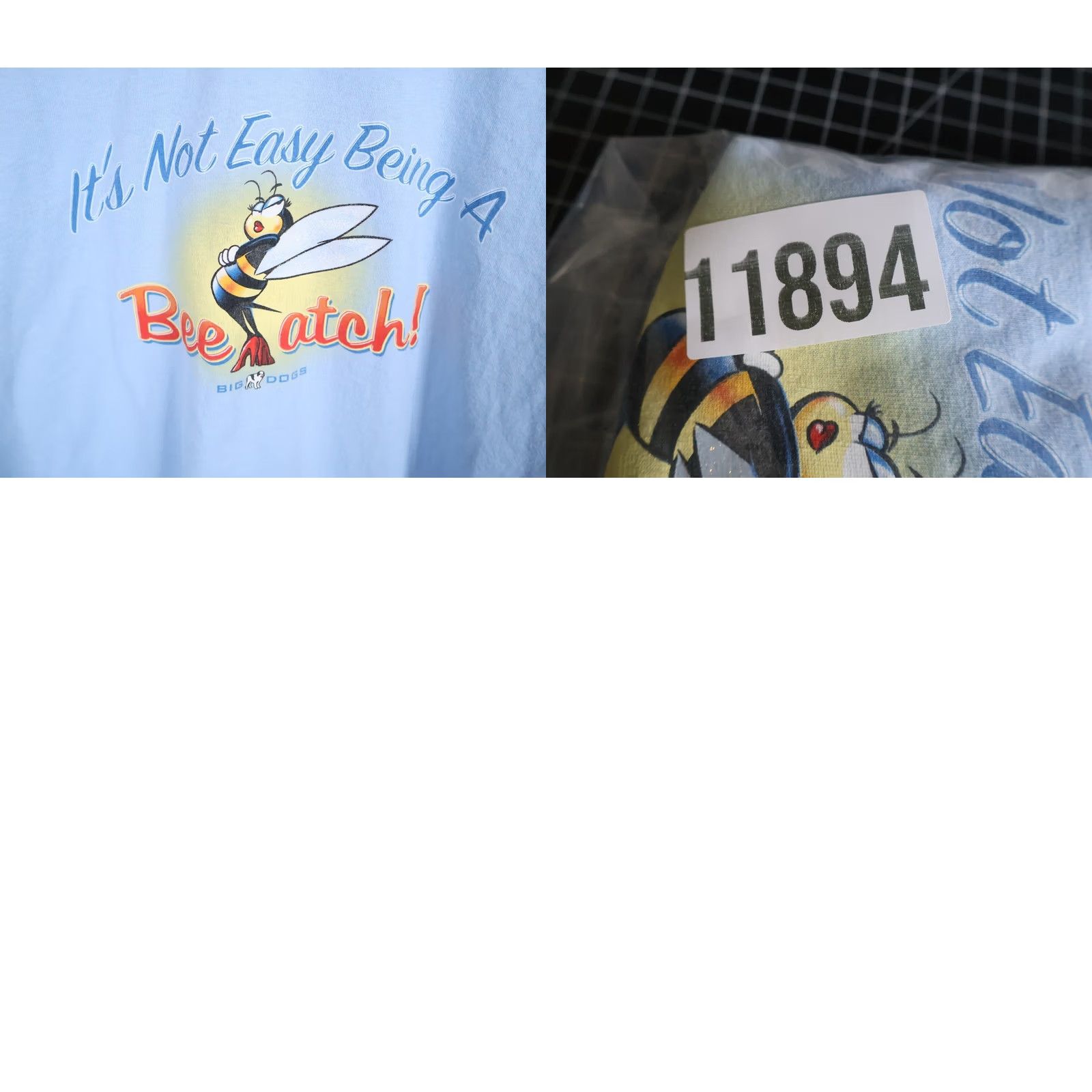 Big Dogs VINTAGE Big Dogs Shirt Mens 3XL Blue VTG Bee atch Adult Sky Queen Humor Y2K 2000s Size US XXL / EU 58 / 5 - 8 Thumbnail
