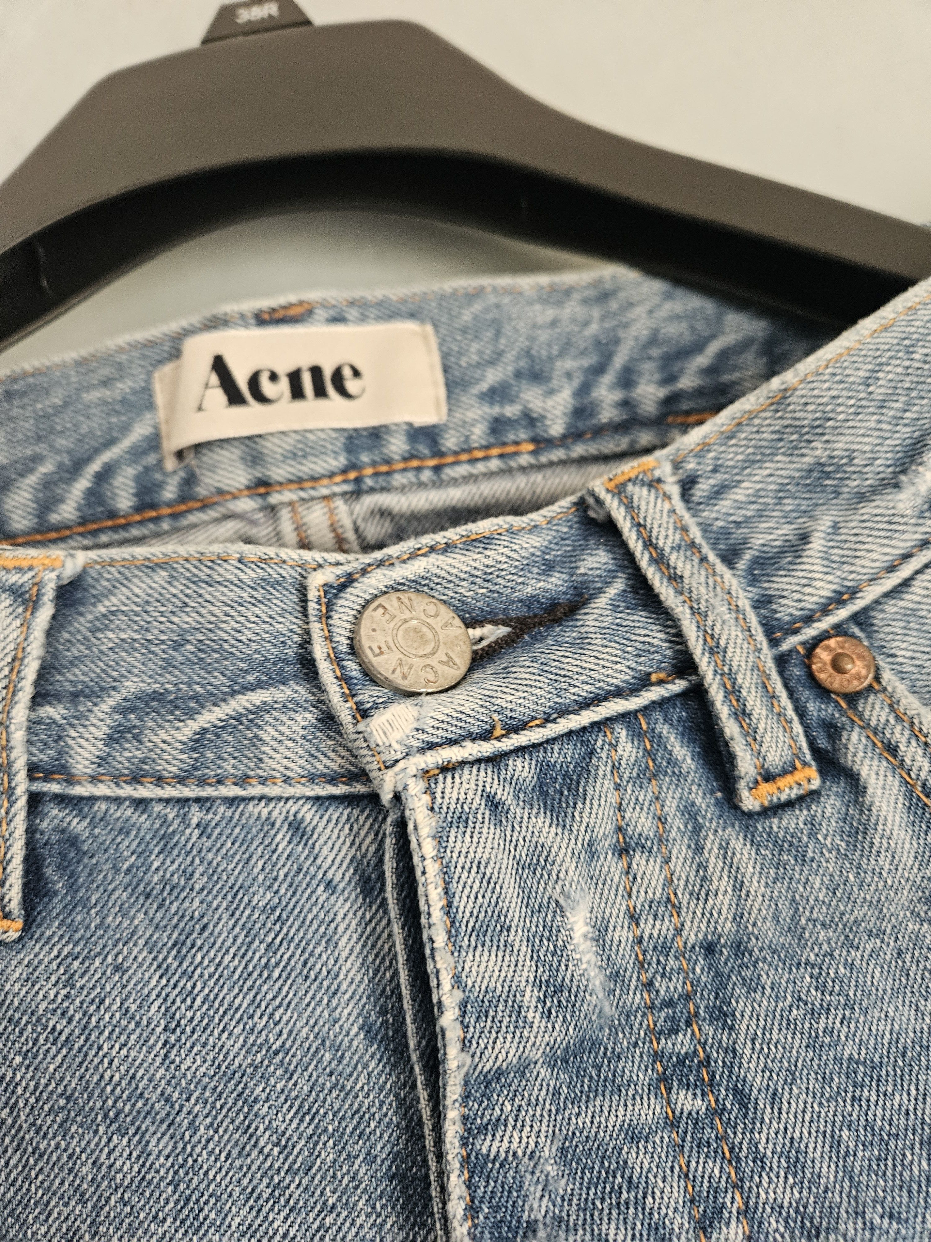Acne Studios Roc Light Wash Black Patch Blue Denim Jeans Size US 30 / EU 46 - 4 Thumbnail