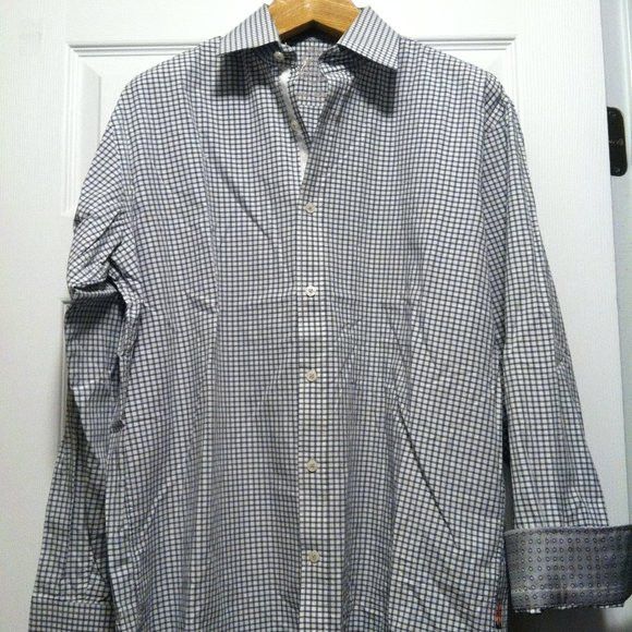 English Laundry ENGLISH LAUNDRY MENS GRAY 100%COTTON CASUAL SHIRT 16.5/34-35 Size US L / EU 52-54 / 3 - 3 Thumbnail