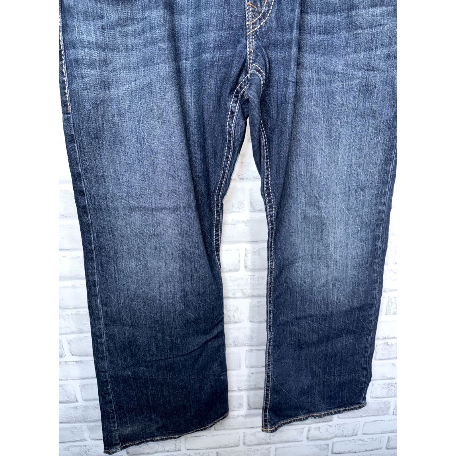 Silver Jeans Co. Silver Jeans Zac Jeans Mens Straight 38x30 Blue 5-Pocket Denim Regular Fit Vintage: No Size US 38 / EU 54 - 5 Thumbnail
