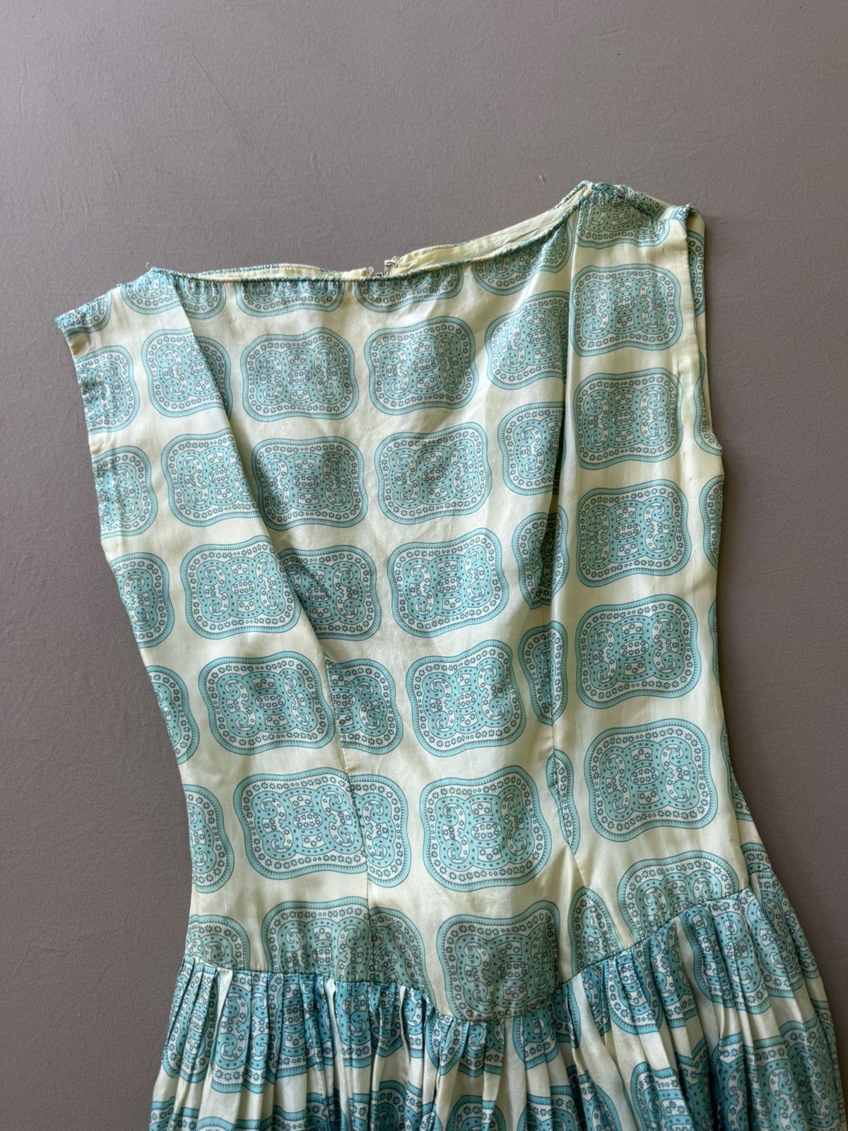 Other Vintage 1950s Jomax Printed Princess Party Dress Size M / US 6-8 / IT 42-44 - 5 Thumbnail