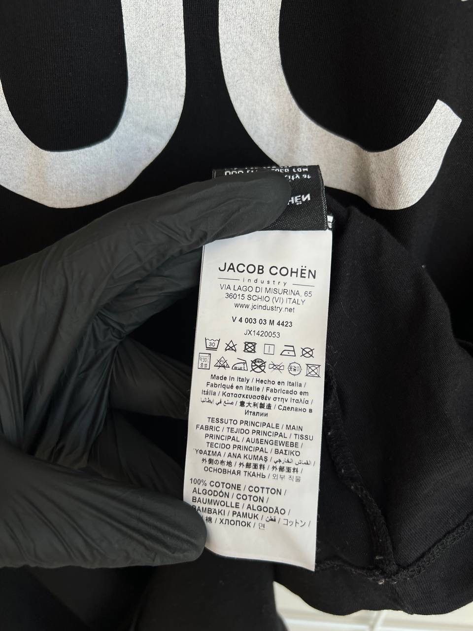 Jacob Cohen Jacob Cohen Big Logo Black T-Shirt Mens Size L Short Sleeve Size US L / EU 52-54 / 3 - 13 Thumbnail
