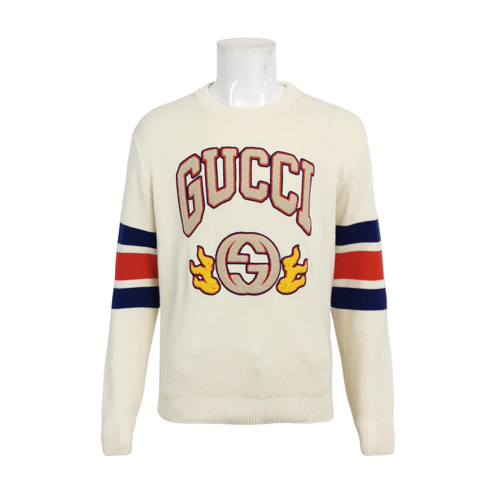 Gucci Gucci M Size Crewneck Logo Cotton Sweater Size US M / EU 48-50 / 2 - 1 Thumbnail