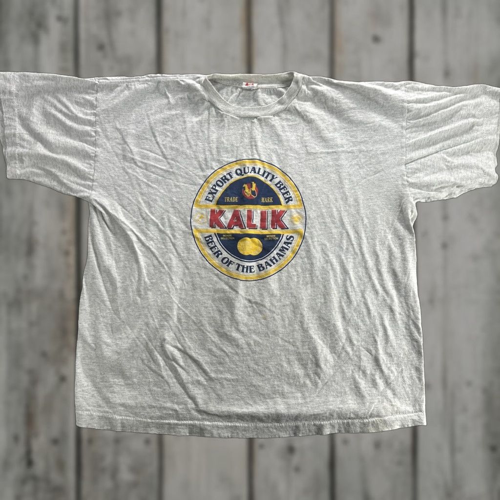 Vintage VINTAGE Kalik Shirt Mens 2XL Gray Beer of the Bahamas Promo Tee 90s Size US XXL / EU 58 / 5 - 1 Thumbnail